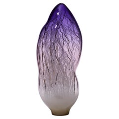 Tempo Vivo, a purple & mink handblown glass sculpture by Enemark & Thompson