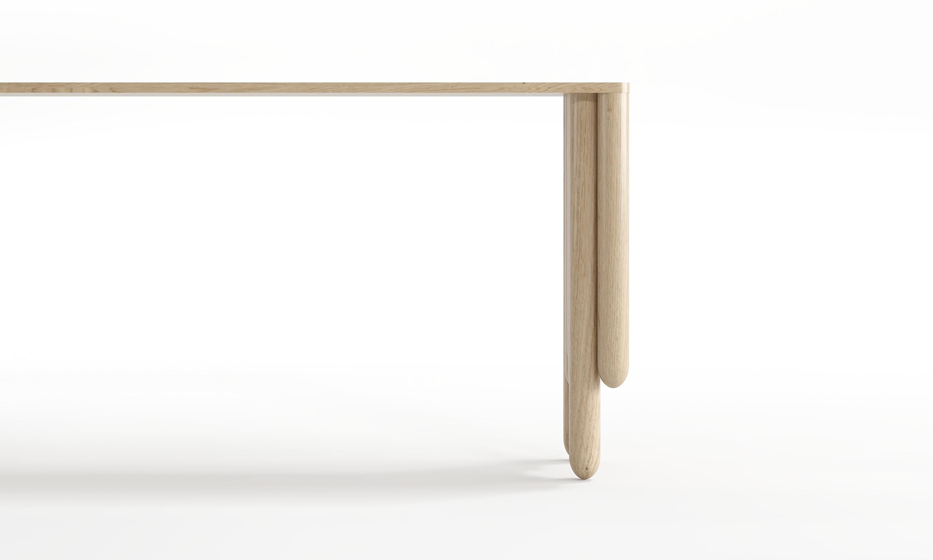 Contemporary Tempo W Elegant Wooden Console Table For Sale