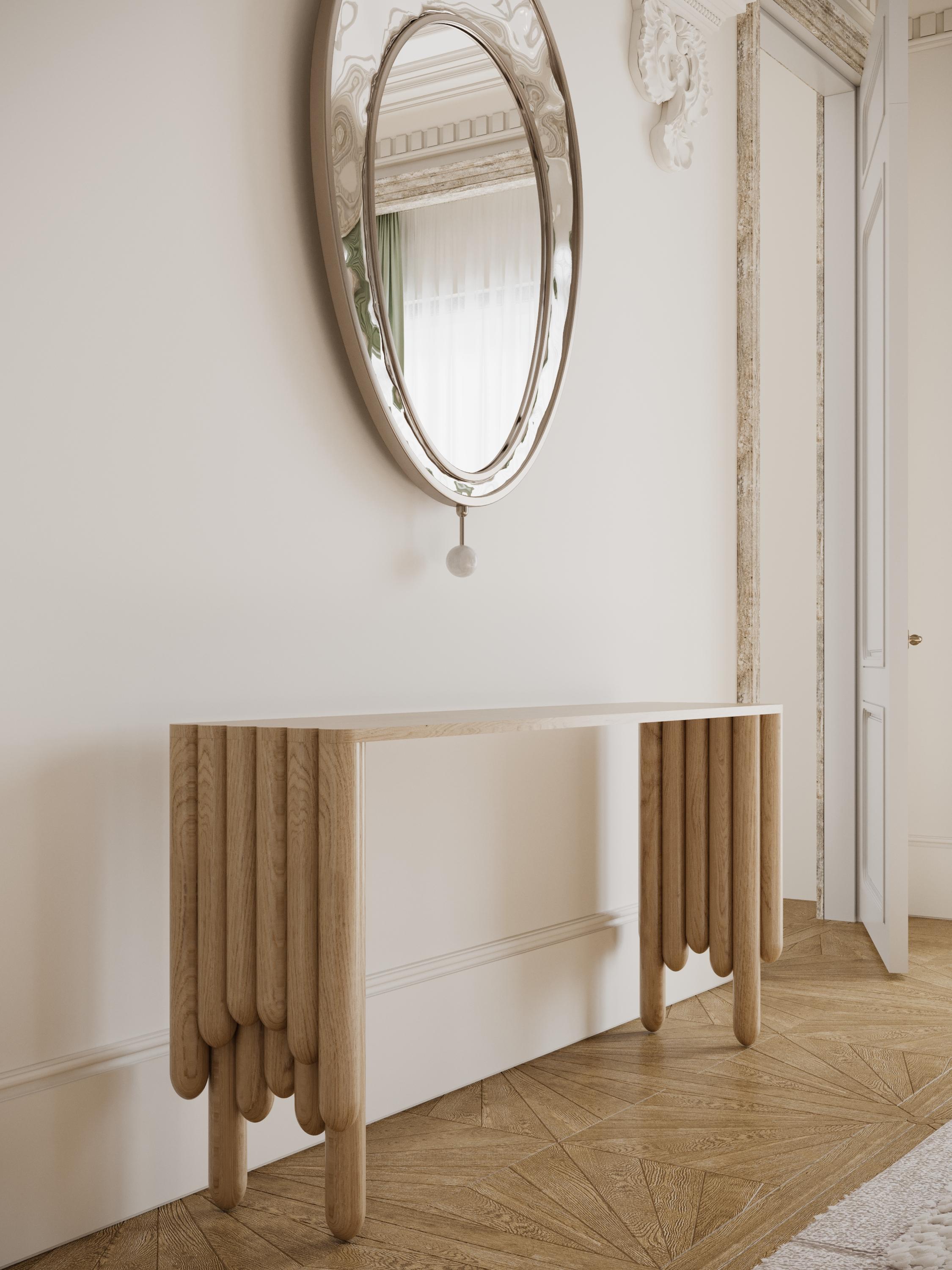 Tempo W Elegant Wooden Console Table For Sale 2
