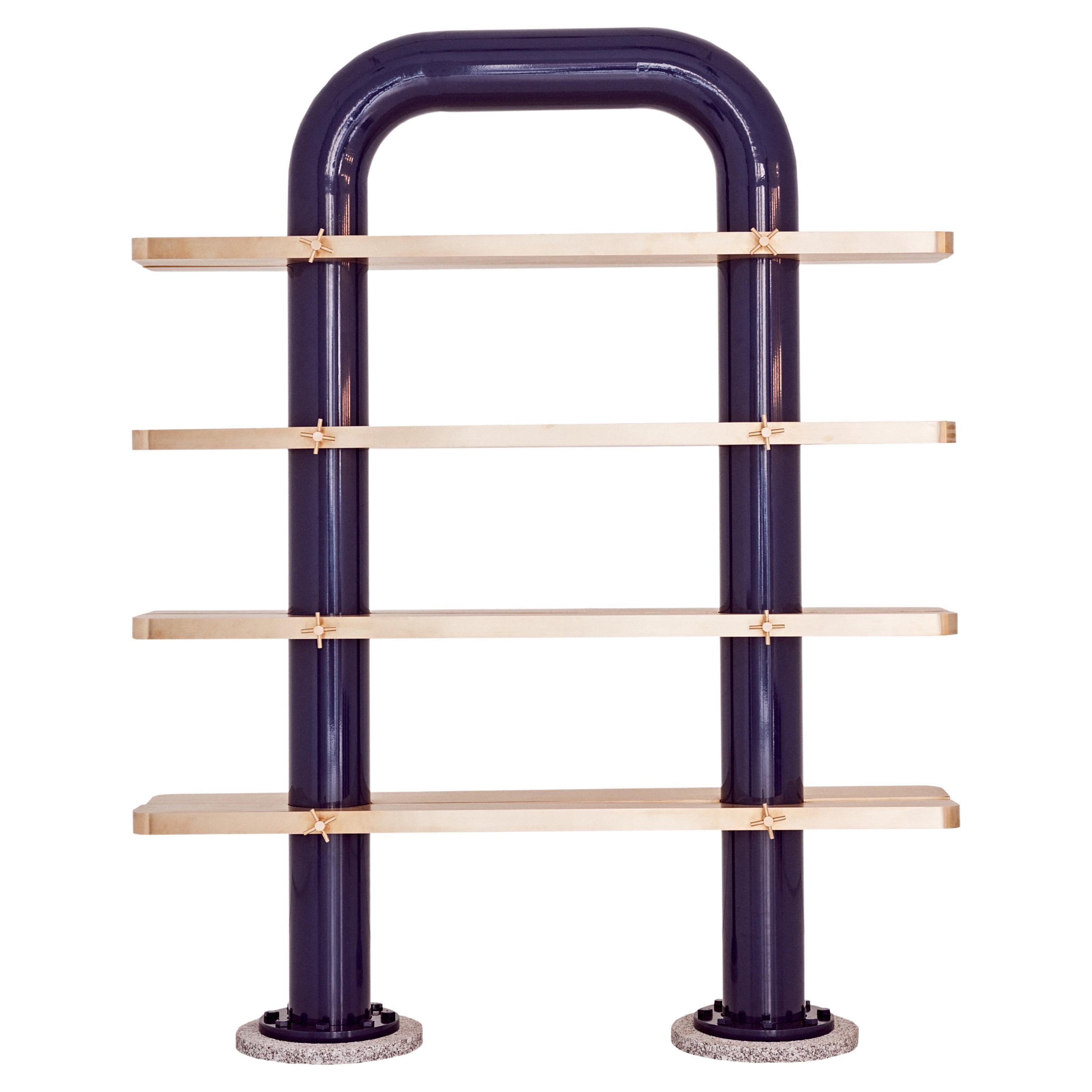 Temporal Collection, Limited Edition, Brass & Steel Shelve by Lucas Muñoz Muñoz For Sale