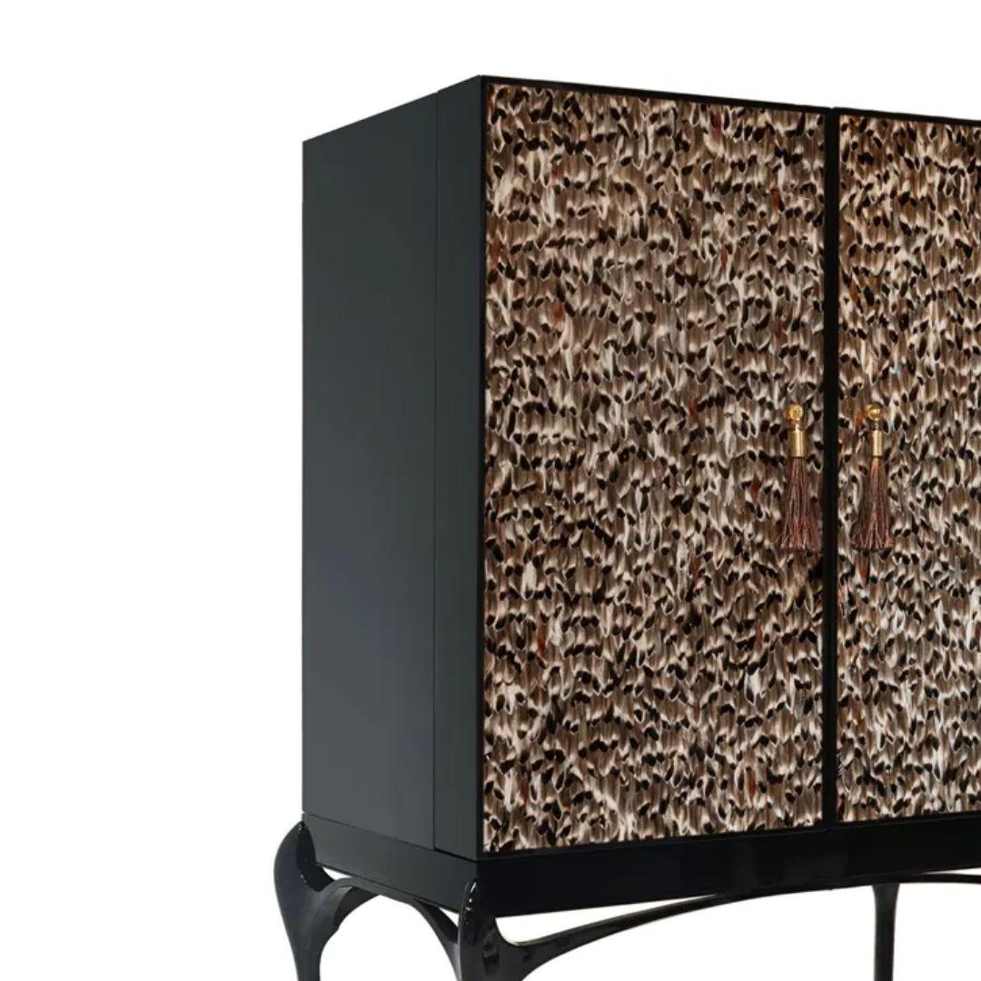 Portuguese Temptation Folie Feather Bar Cabinet (In Stock) For Sale