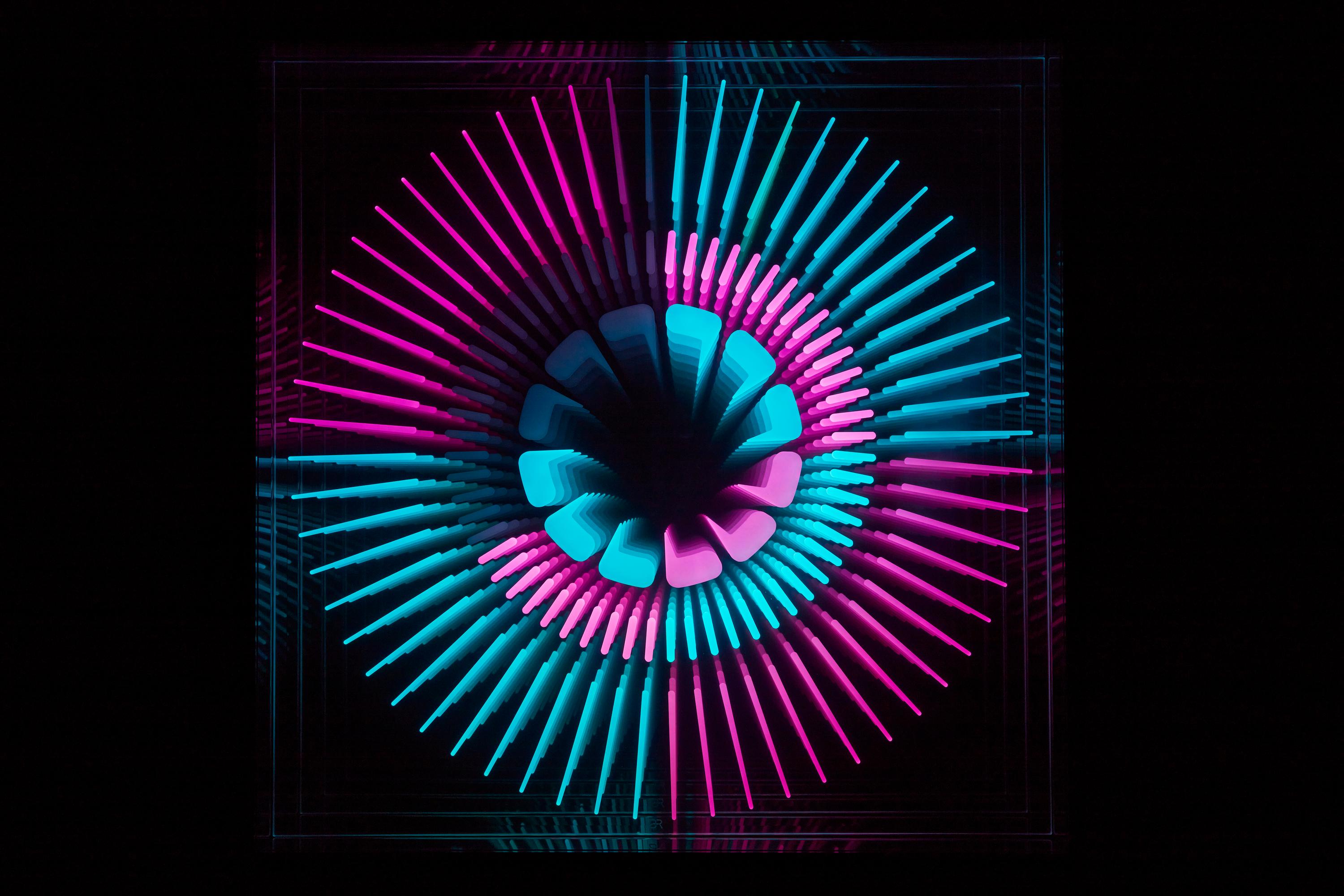 Moderne Tempus : Infinity, montre murale lumineuse en vente