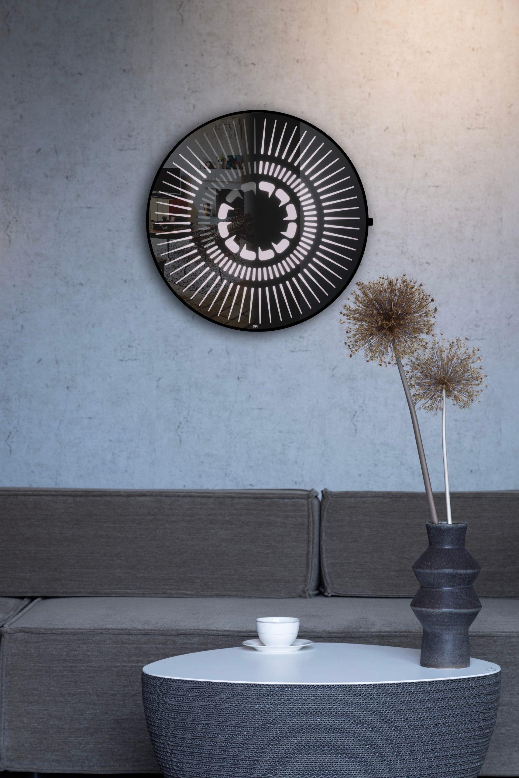 Tempus Obsidiana: Iluminando  Reloj de pared Moderno en venta