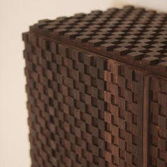 Temujin Textured Wood Wall Hanging Cabinet IN STOCK