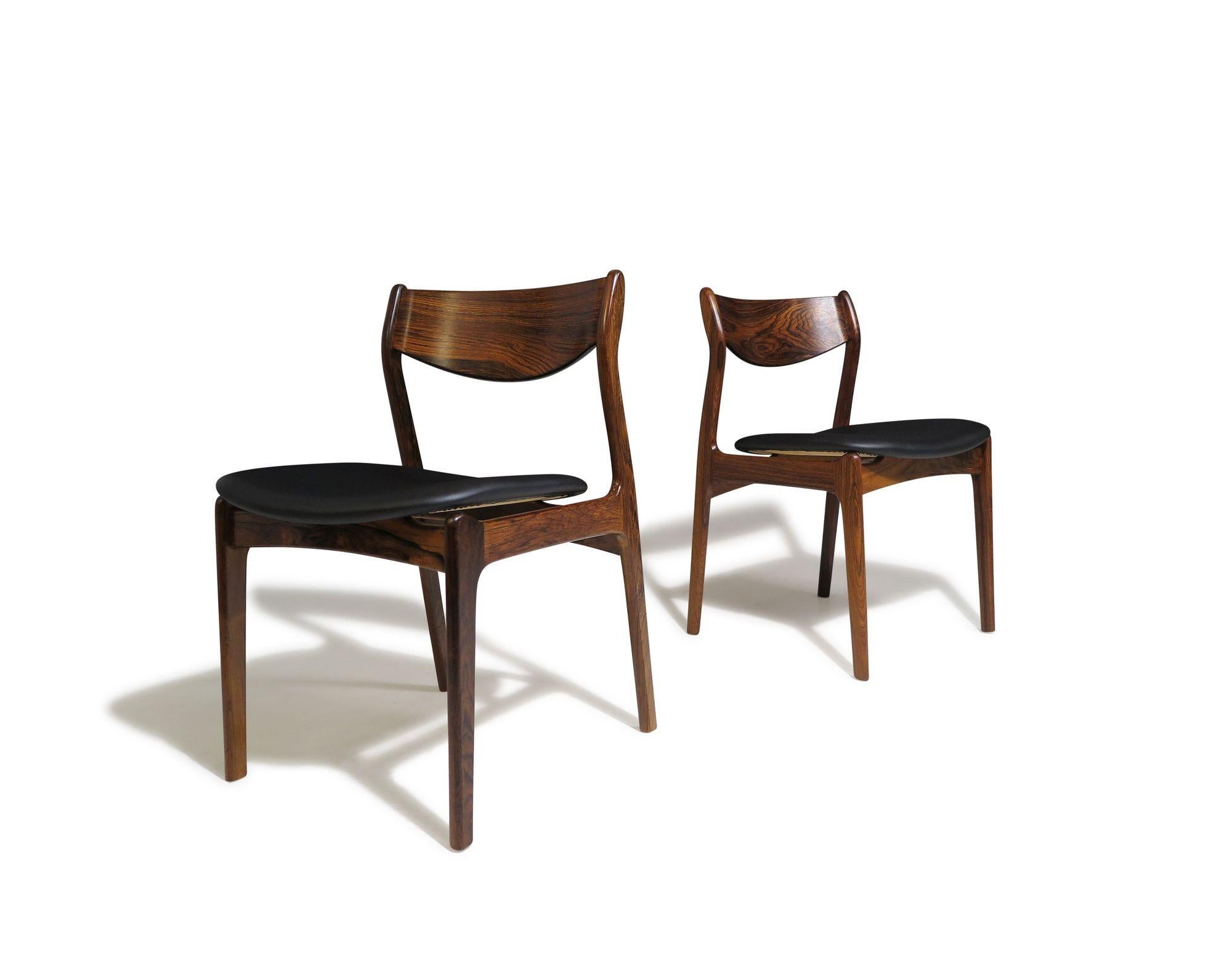 Zehn (10) Mitte des 20. Jahrhunderts brasilianische Palisander PE Jorgensen dänische Esszimmerstühle im Angebot 7