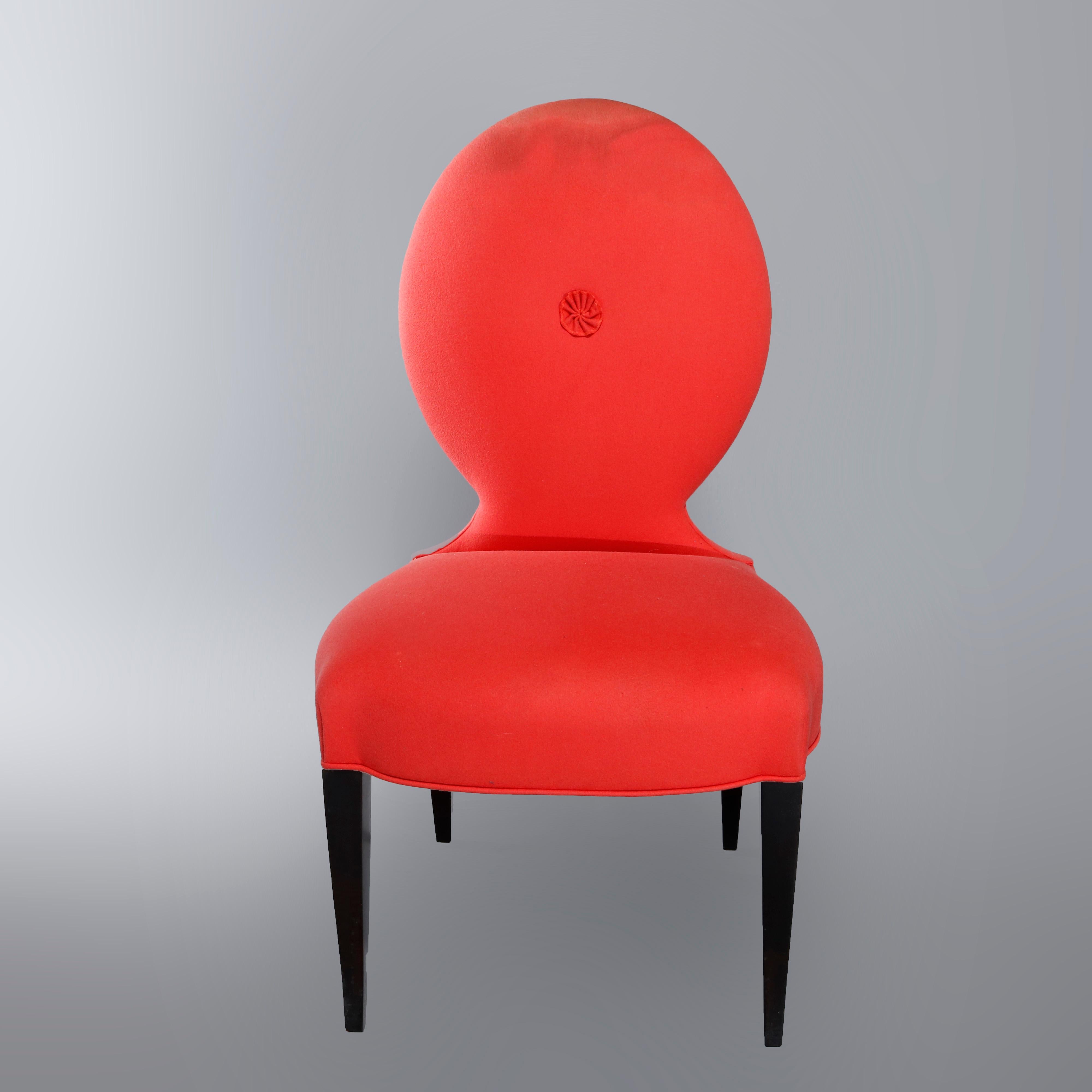 American Ten Angelo Donghia Casper Designer Modern Upholstered Dining Chairs