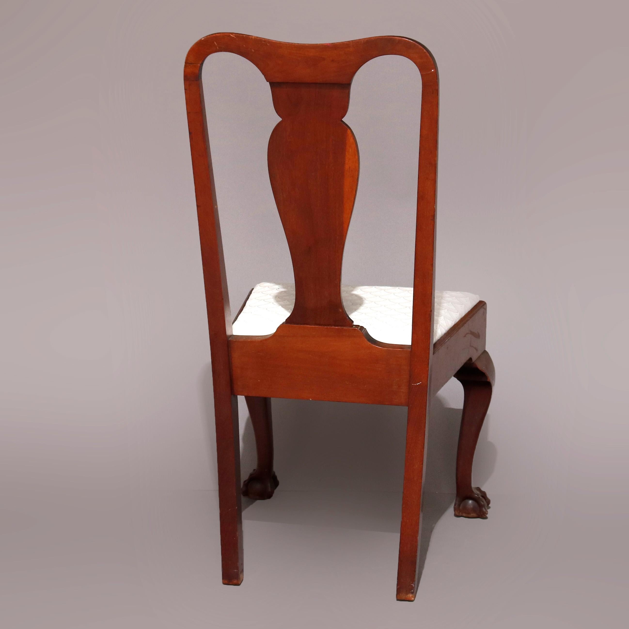 20th Century Ten Antique American Empire Flame Mahogany Dining Chairs, circa 1900