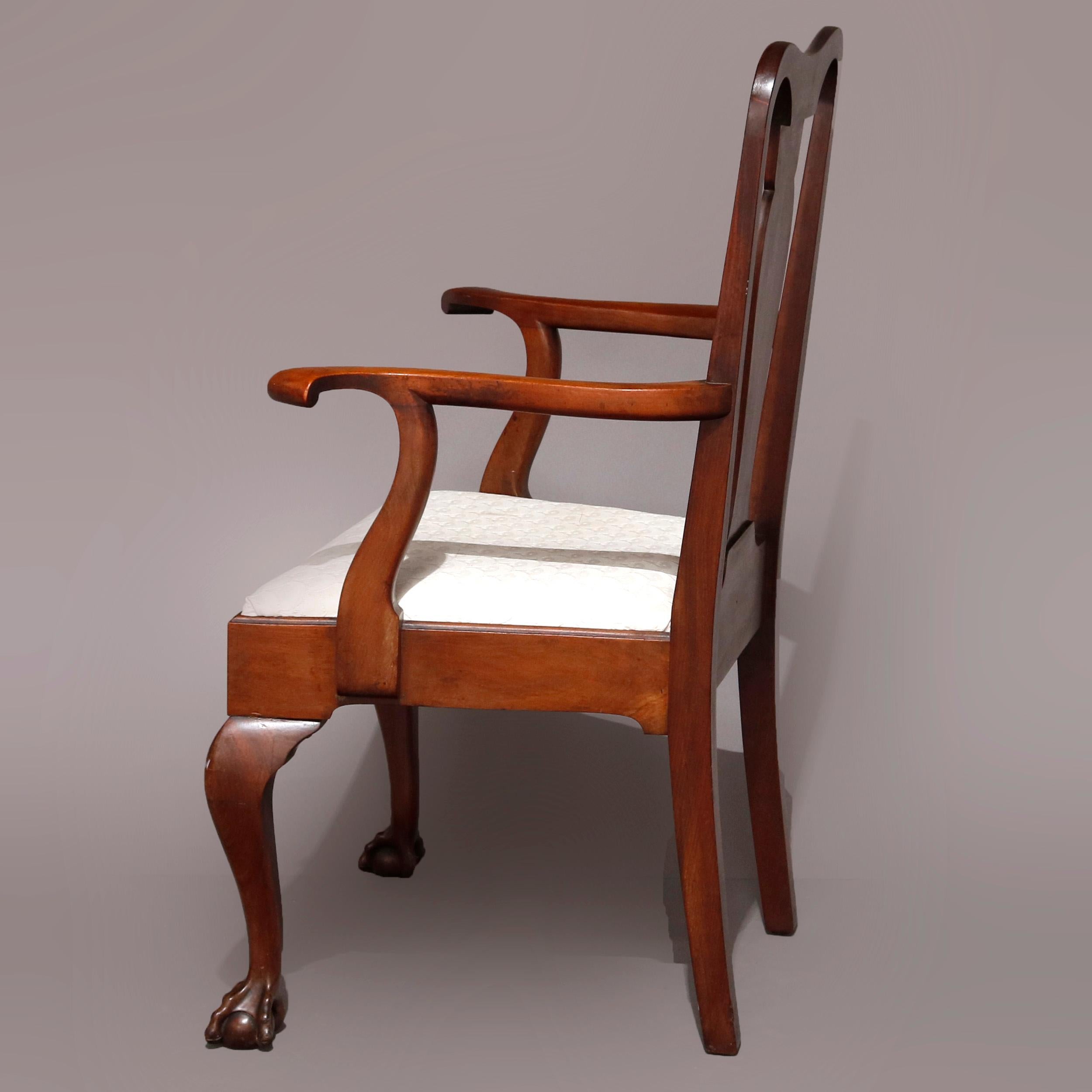 Ten Antique American Empire Flame Mahogany Dining Chairs, circa 1900 3