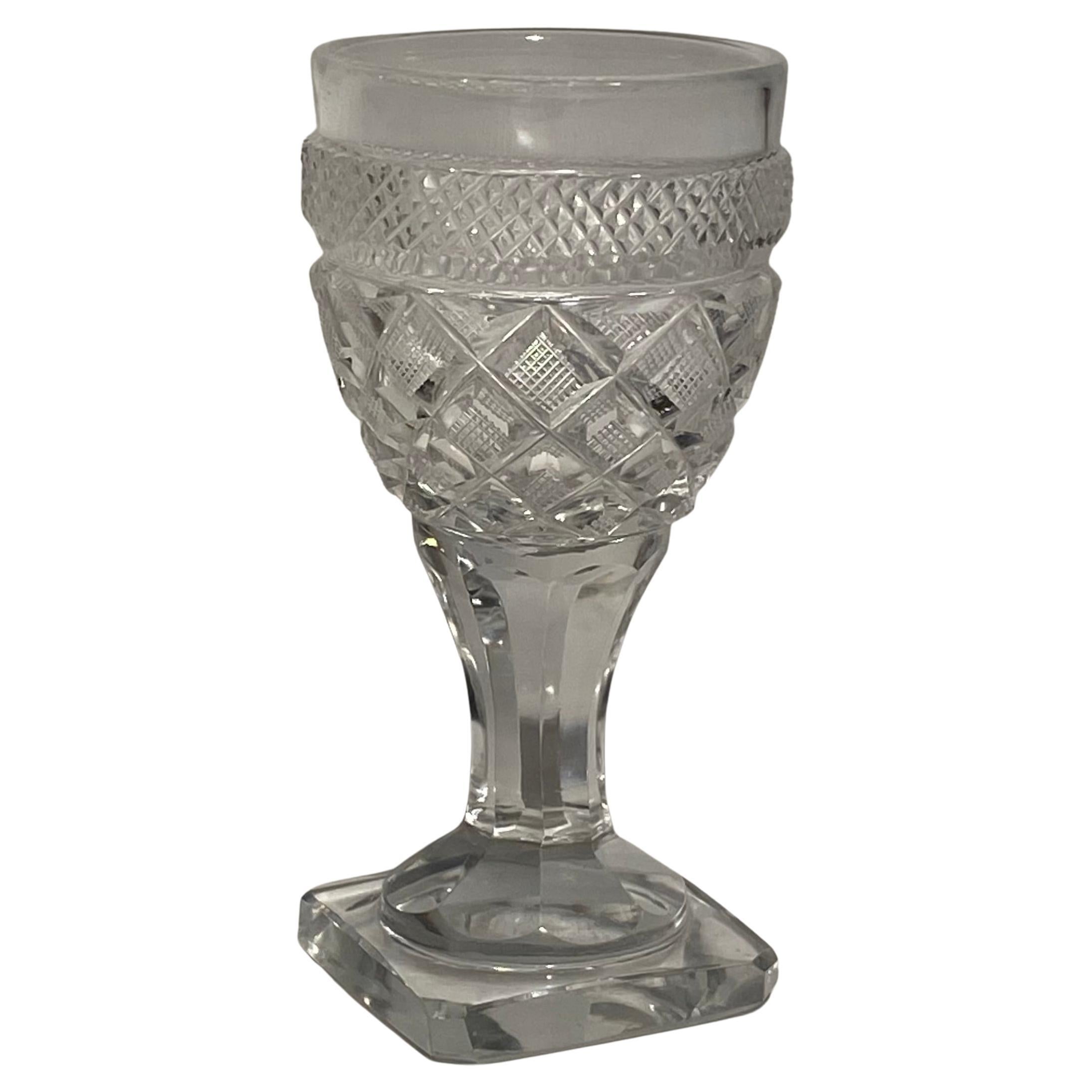 Ten Antique Baccarat Port Wine Glasses by St. Anne Factory, Voneche, 1810. For Sale