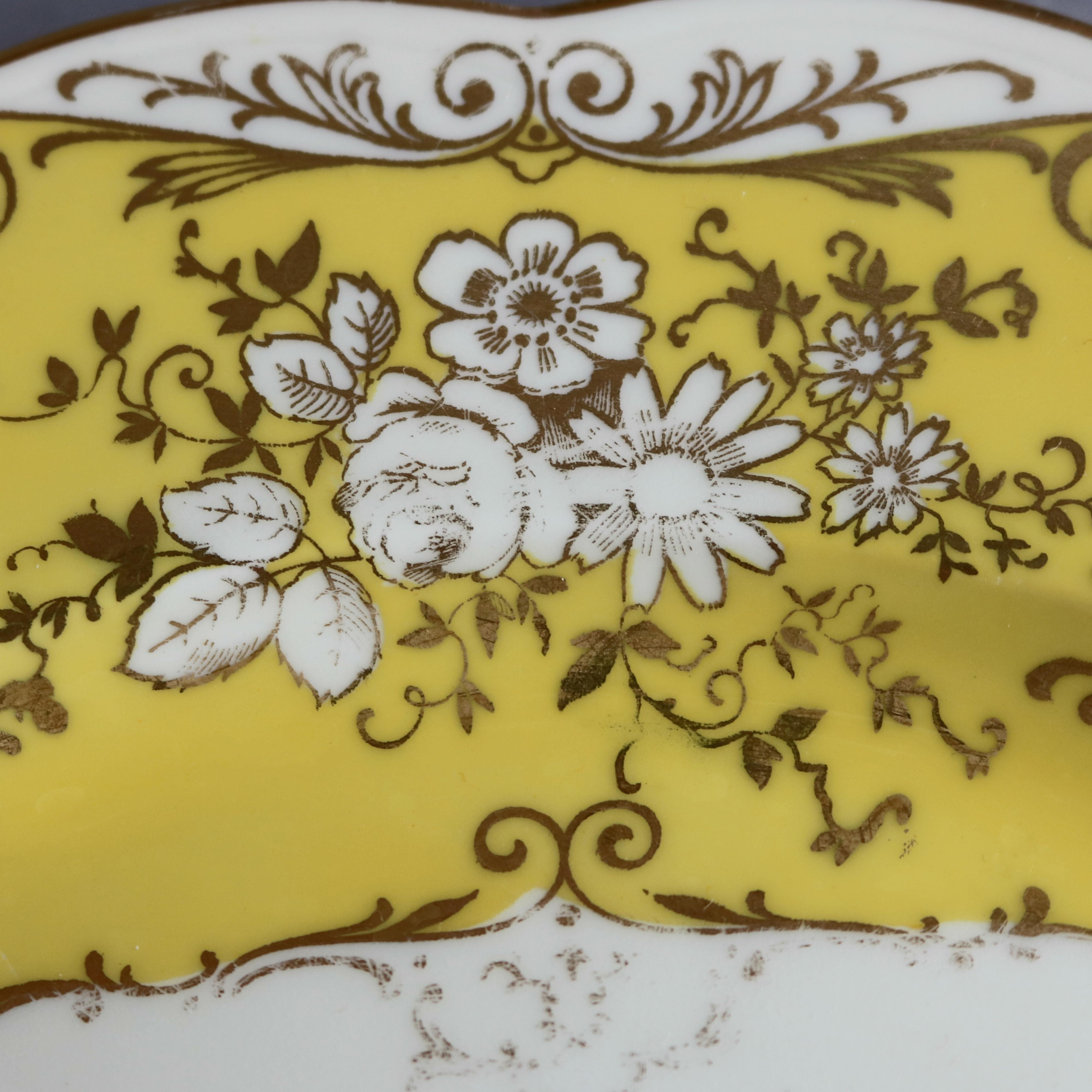 German Ten Antique Bavarian Royal Bayreuth Floral Fine China Dinner Plates 19th Century