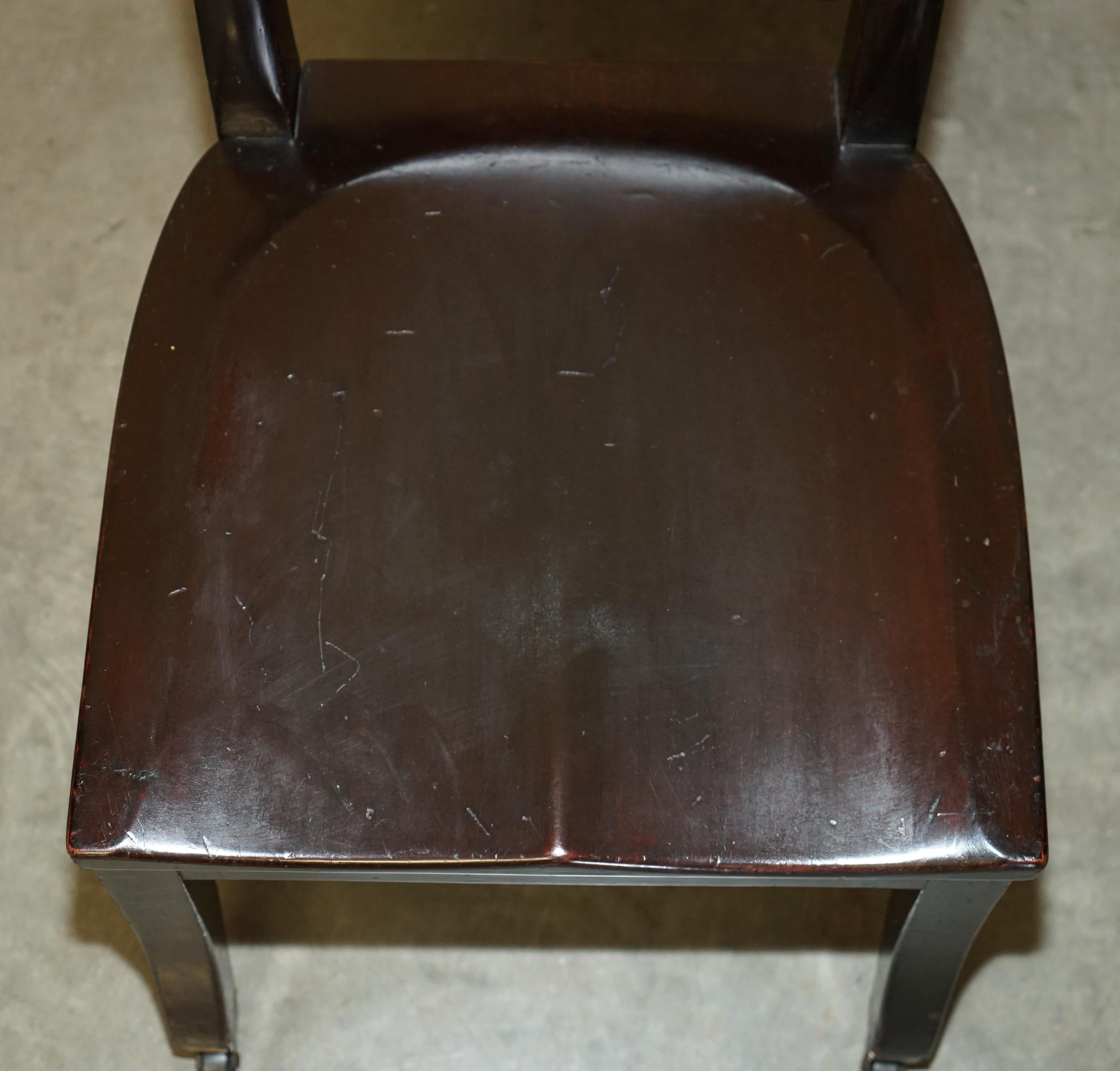 TEN ANTIQUE HOLLAND & SON'S DINING CHAiRS FROM THE BRITISH MUSEUM READING ROOM For Sale 3