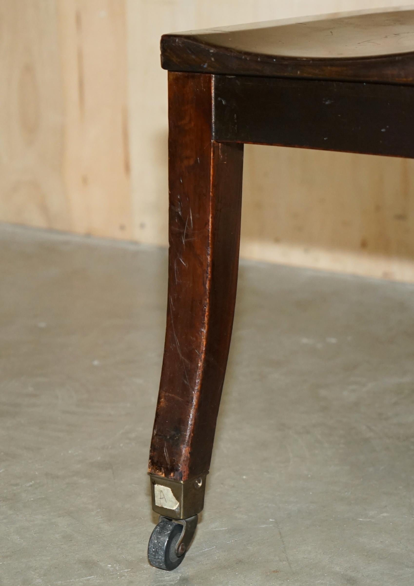 TEN ANTIQUE HOLLAND & SON'S DINING CHAiRS FROM THE BRITISH MUSEUM READING ROOM For Sale 4