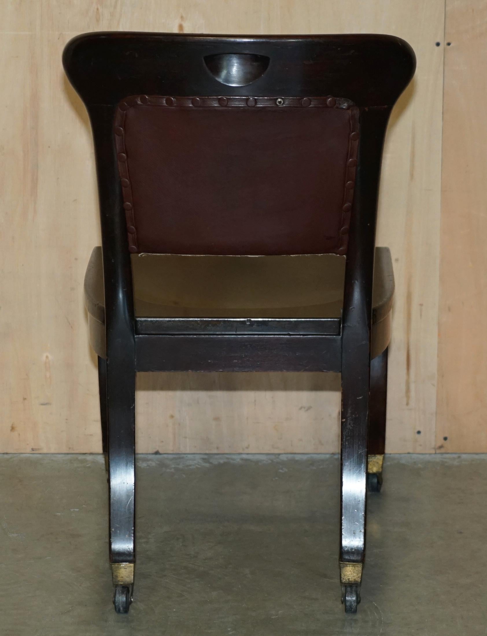 TEN ANTIQUE HOLLAND & SON'S DINING CHAiRS FROM THE BRITISH MUSEUM READING ROOM For Sale 6