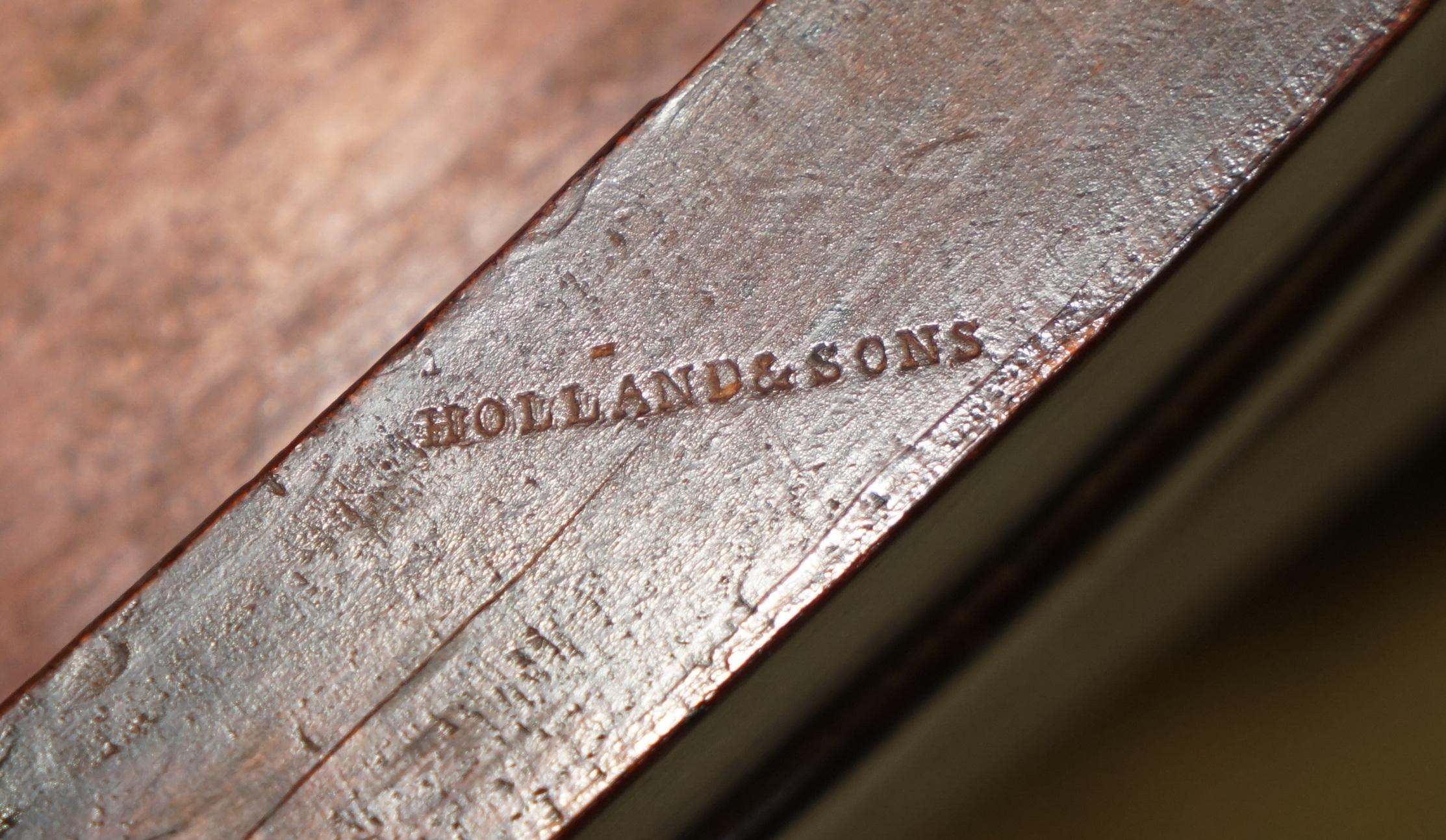 Hand-Crafted TEN ANTIQUE HOLLAND & SON'S DINING CHAiRS FROM THE BRITISH MUSEUM READING ROOM For Sale