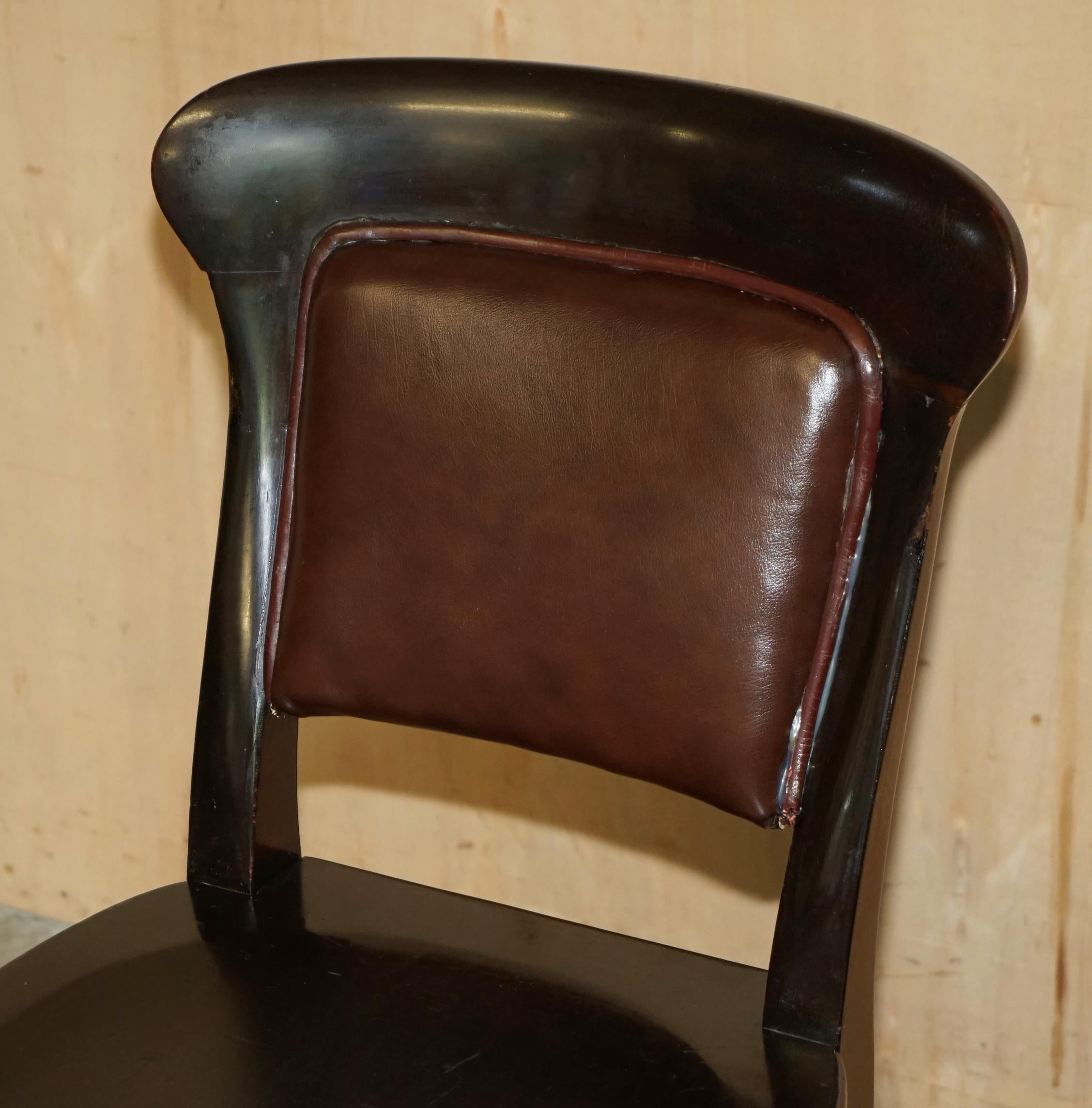 TEN ANTIQUE HOLLAND & SON'S DINING CHAiRS FROM THE BRITISH MUSEUM READING ROOM For Sale 1