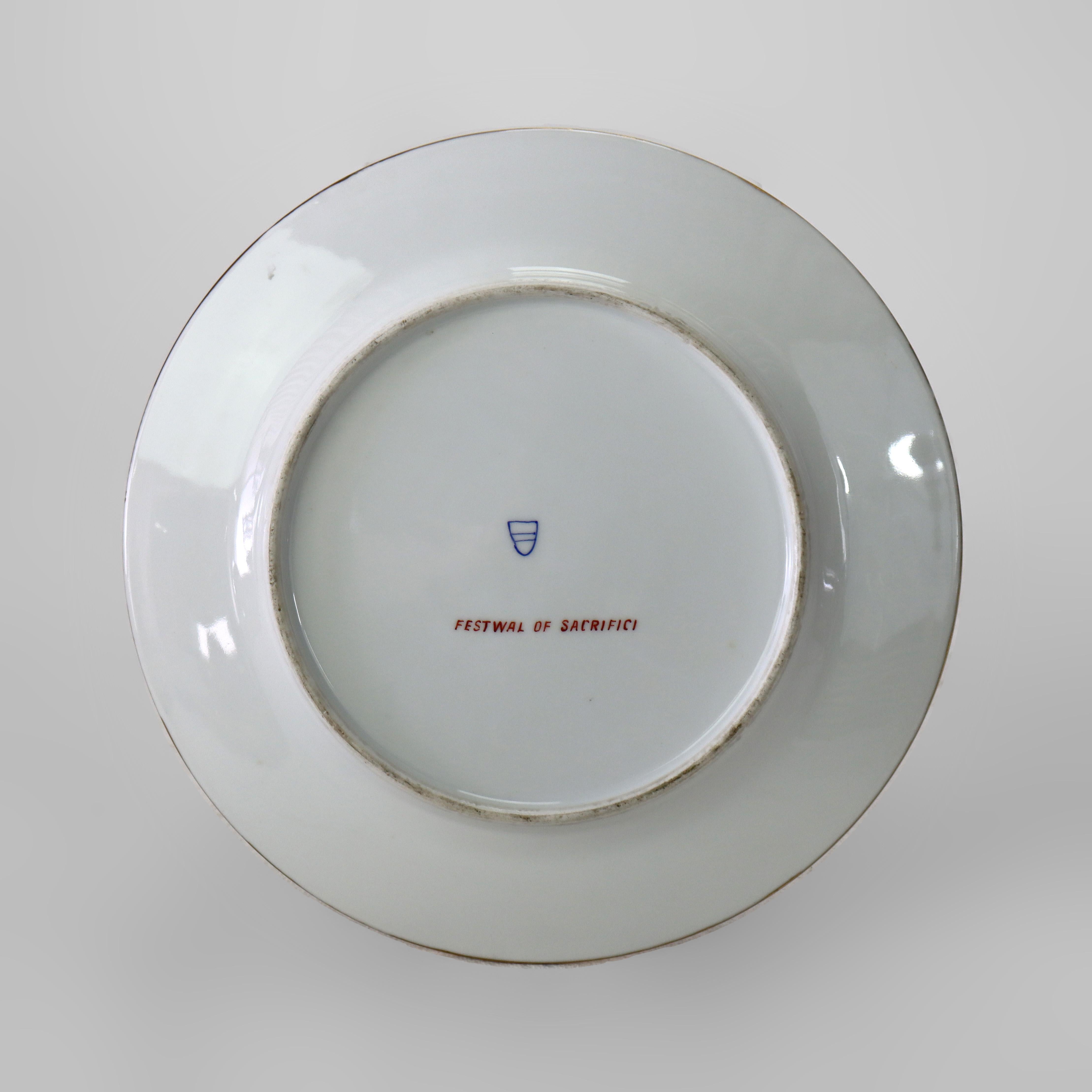 Dix assiettes anciennes en porcelaine Royal Vienna Porcelain avec scènes classiques C1920 en vente 14