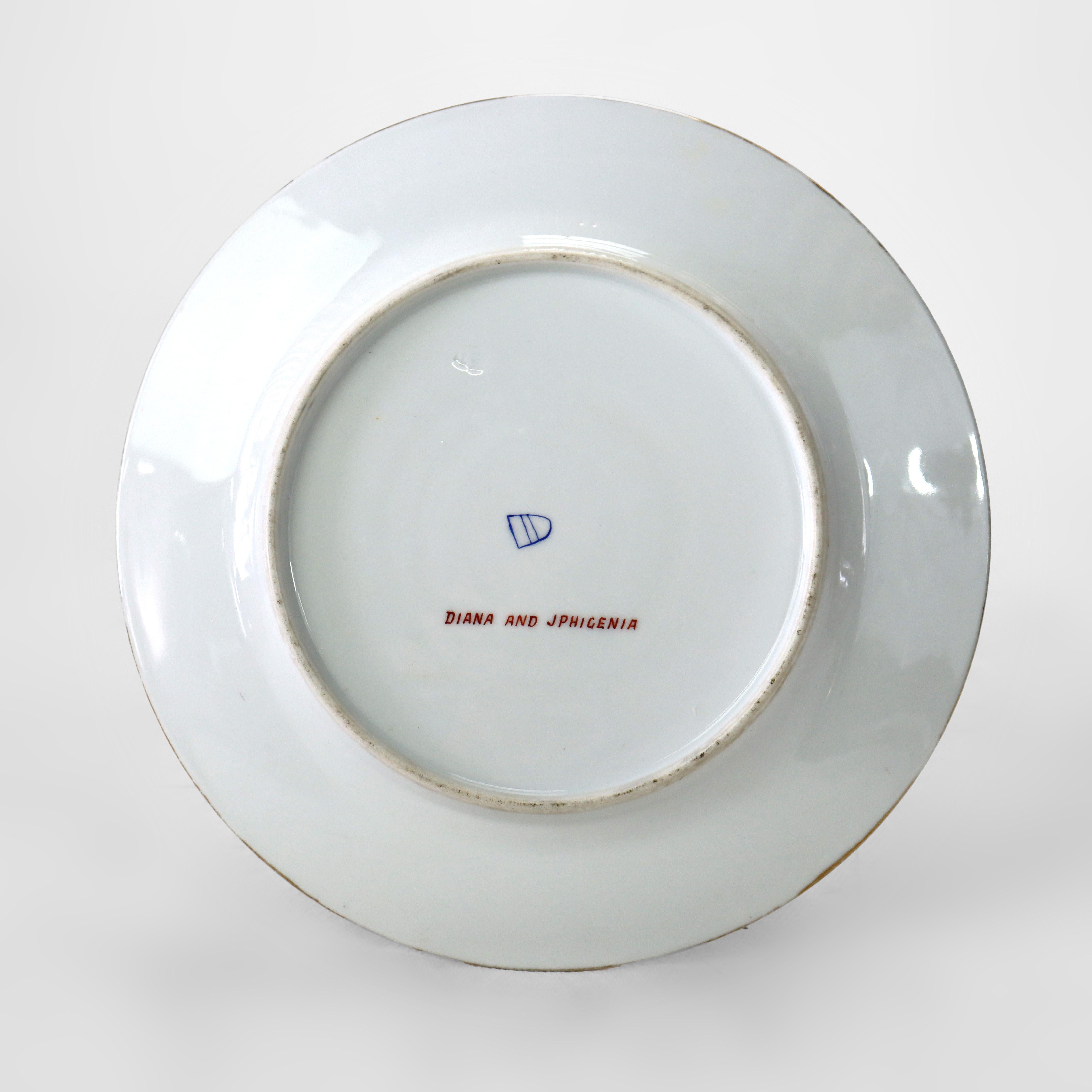 Dix assiettes anciennes en porcelaine Royal Vienna Porcelain avec scènes classiques C1920 en vente 4