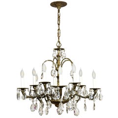 Ten Arm Crystal Spanish Chandelier