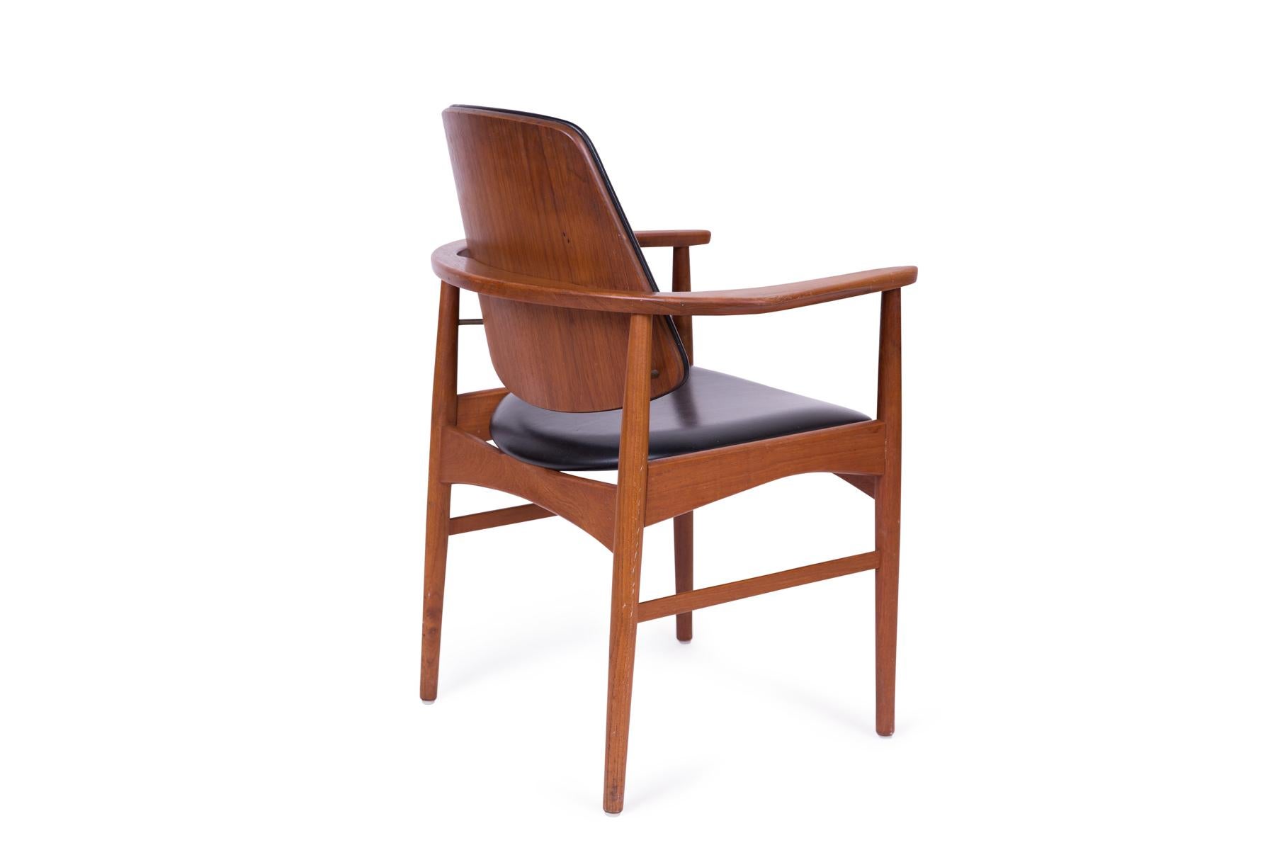 Ten Arne Hovmand Olsen Teak & Brass Dining Chairs 2