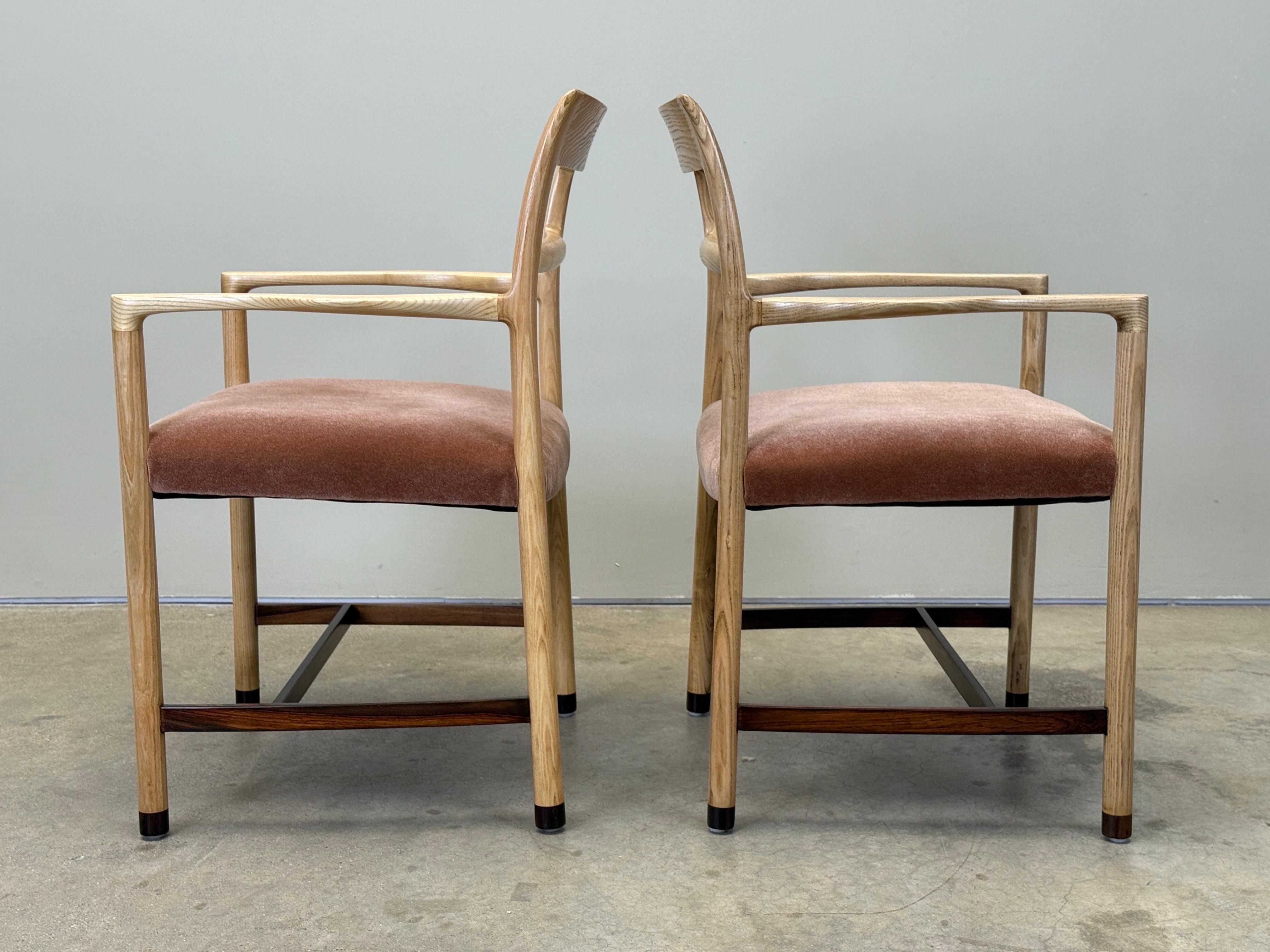 Dieci poltrone da pranzo in frassino e palissandro di Dunbar in vendita 7