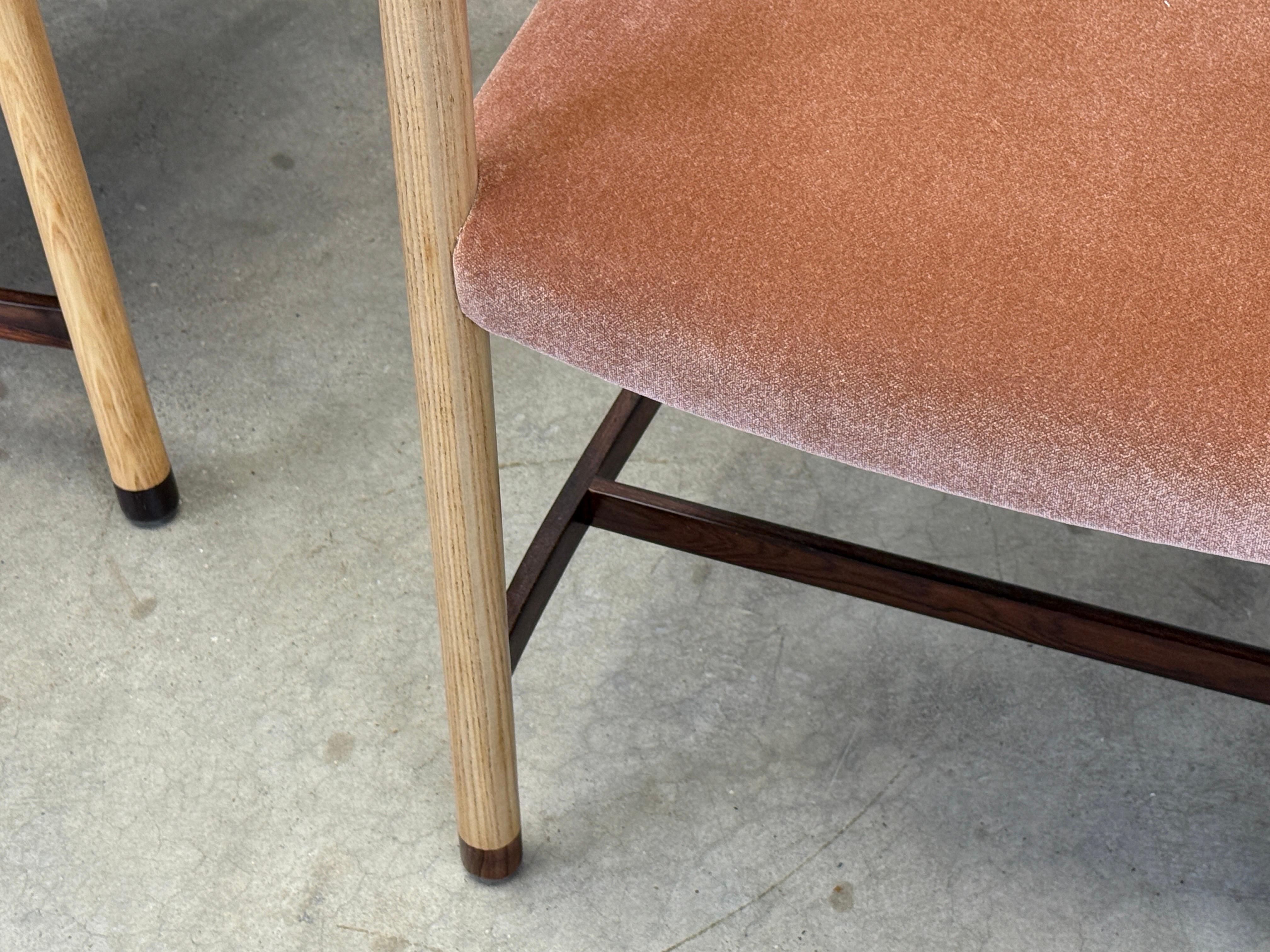 Dieci poltrone da pranzo in frassino e palissandro di Dunbar in vendita 9