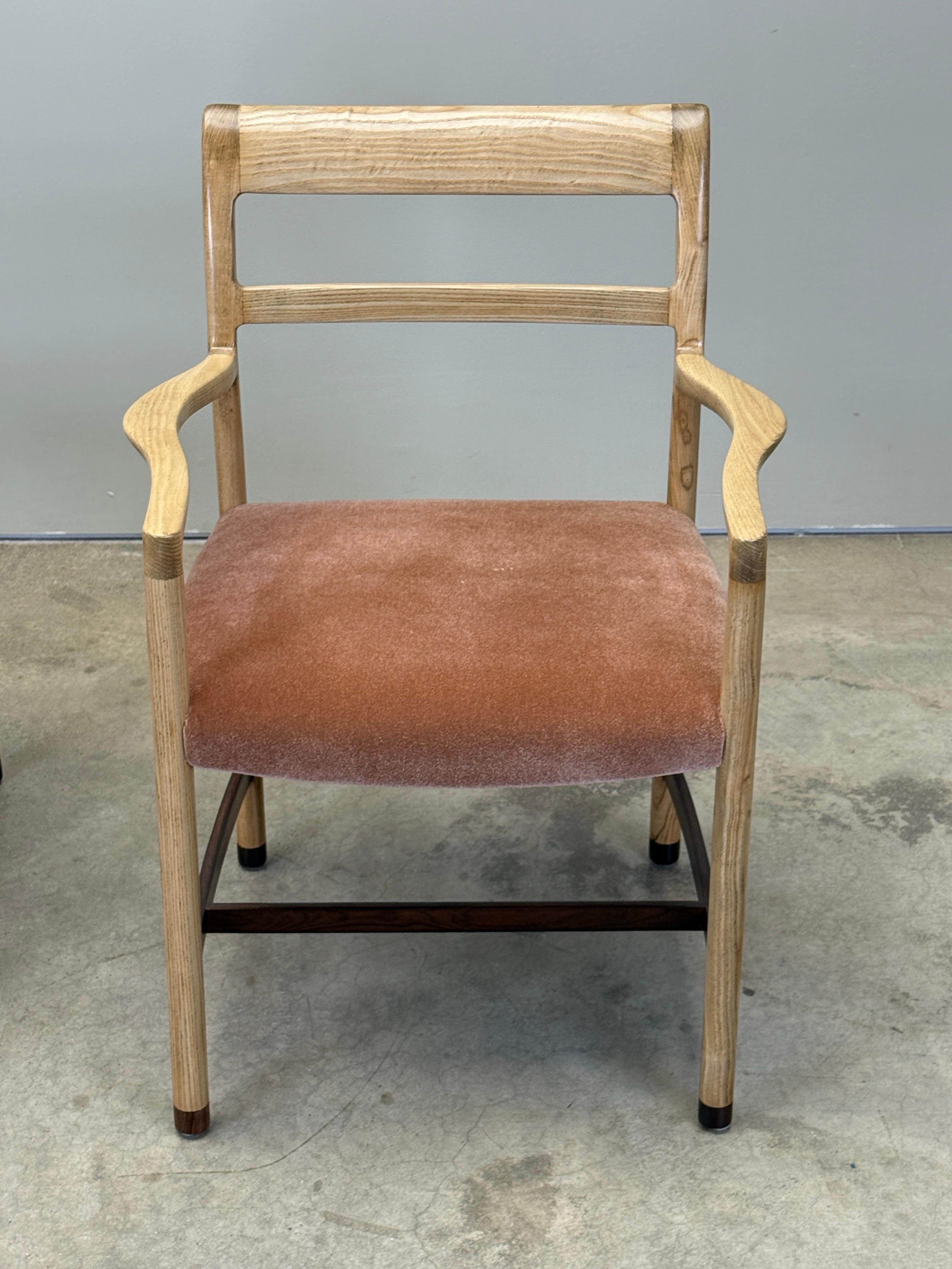 Dieci poltrone da pranzo in frassino e palissandro di Dunbar in vendita 11