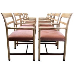 Ten Ash and Rosewood Dining Armchairs by Dunbar