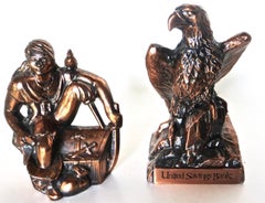 (Ten) Assorted Metal Still Coin Banks; Circa 1950's-'70's