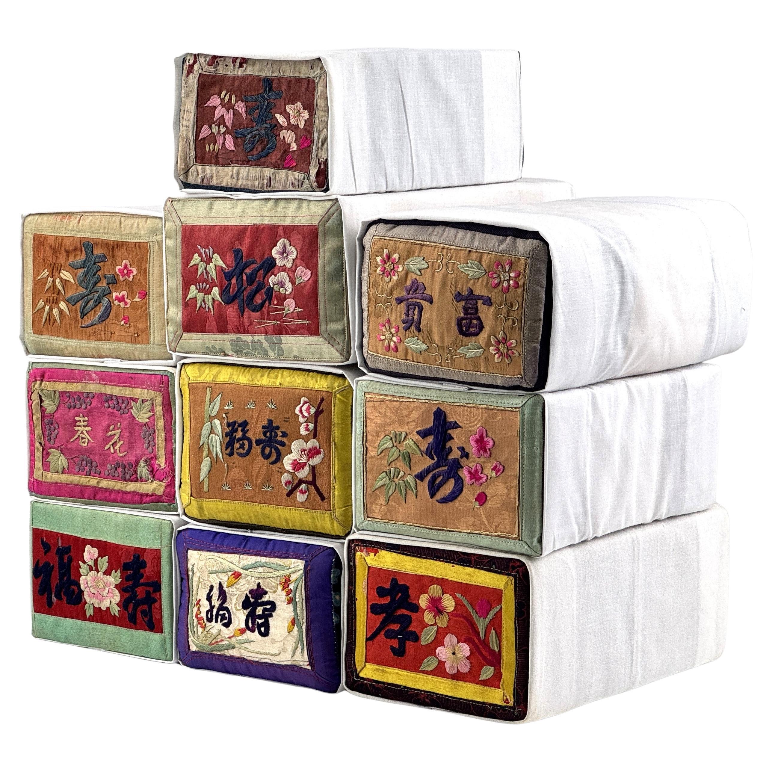Zehn auspicious Koreanische traditionelle bestickte Kissen