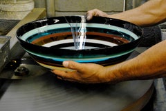 Ciotola bassa Ten Banded Stone, Vetro soffiato a mano - Hand Made