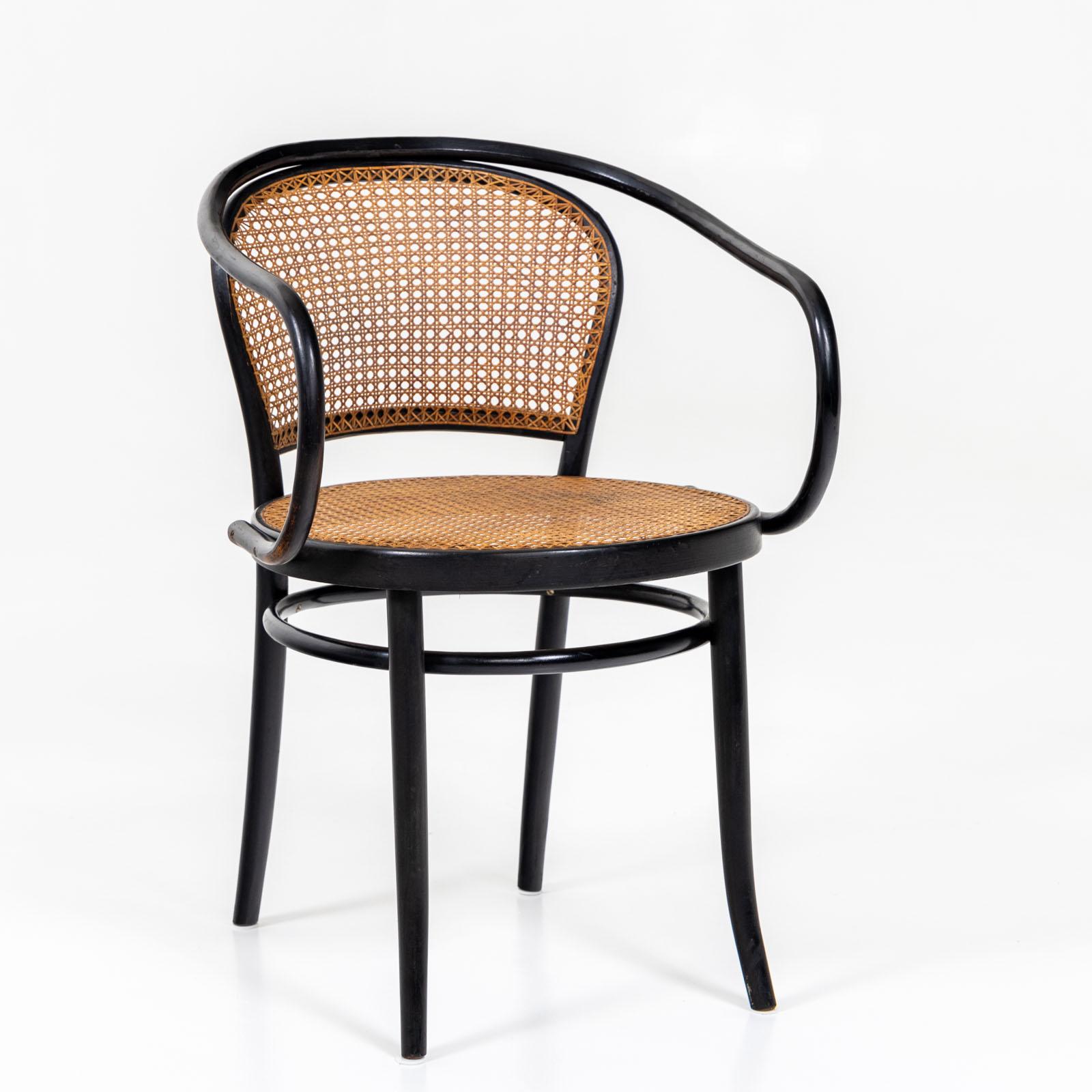 Dix fauteuils en bois courbé noir de Drevounia, République tchèque, milieu du XXe siècle en vente 1