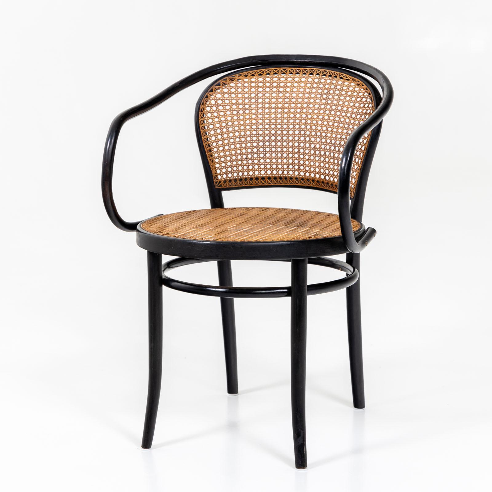 Dix fauteuils en bois courbé noir de Drevounia, République tchèque, milieu du XXe siècle en vente 2