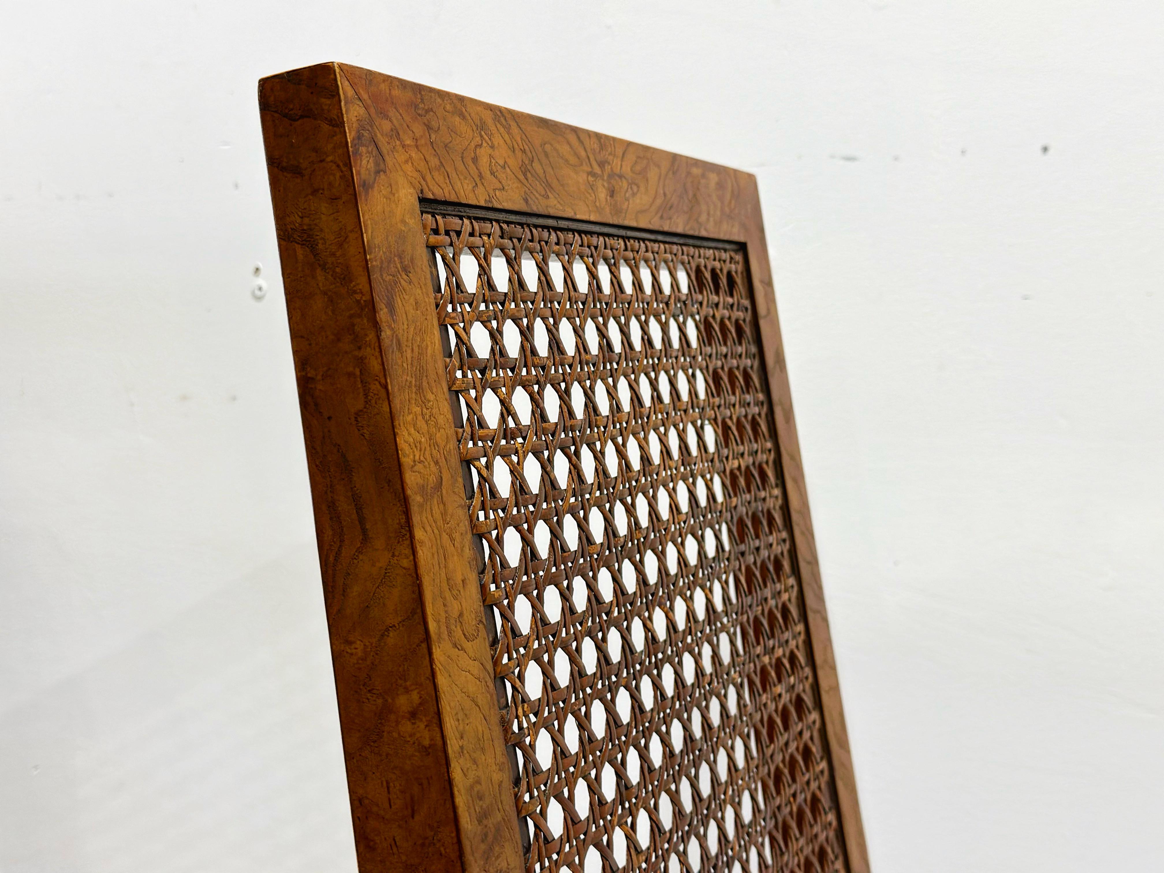 Ten Burl + Cane Parsons Dining Chairs, Rare Widdicomb Set of 10 Organic Modern  7