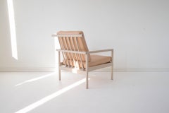 Ten Chair by Sun at , Nude Minimalist / Midcentury Lounge Chair in Wood, Leather