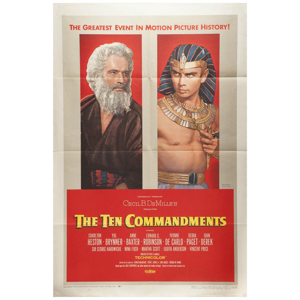 Ten Commandments, The '1956' Poster For Sale