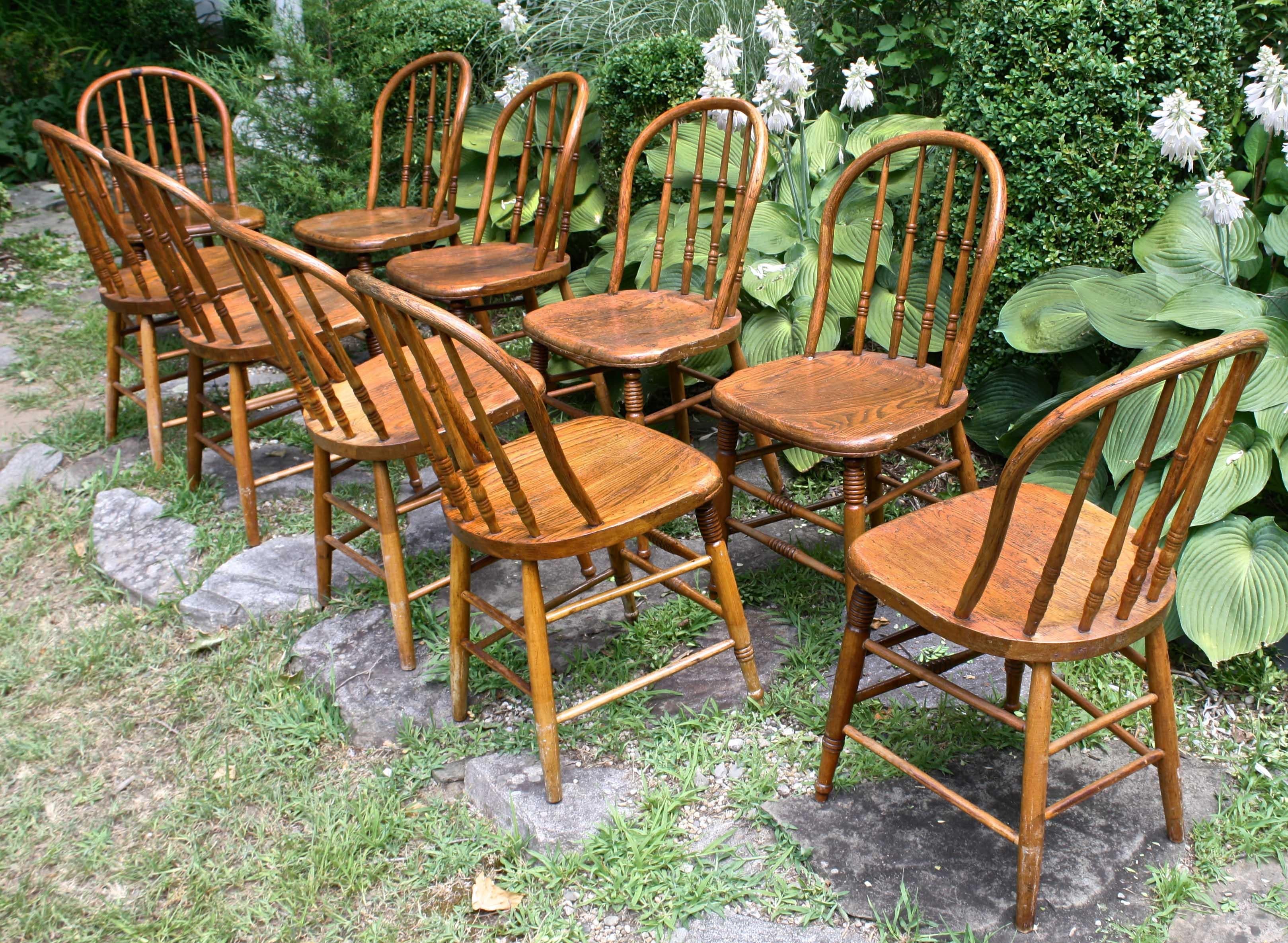 American TEN Connecticut Hoop Back Windsor Chairs For Sale