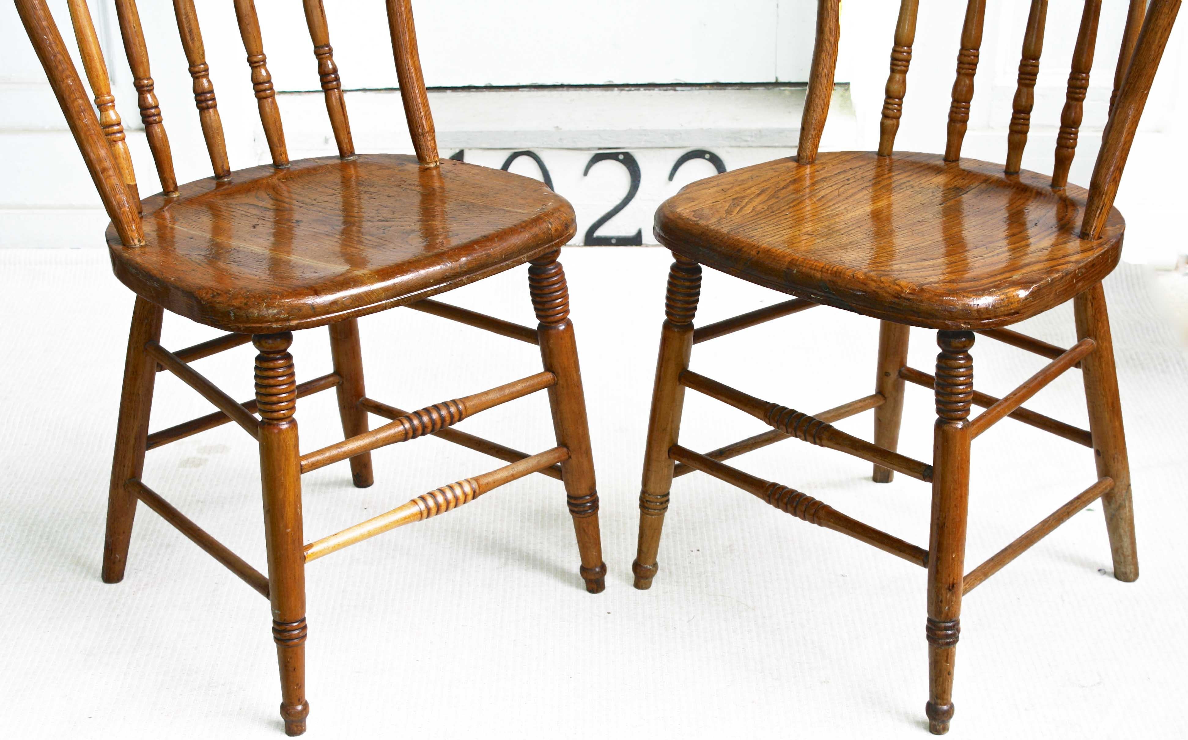 19th Century TEN Connecticut Hoop Back Windsor Chairs For Sale