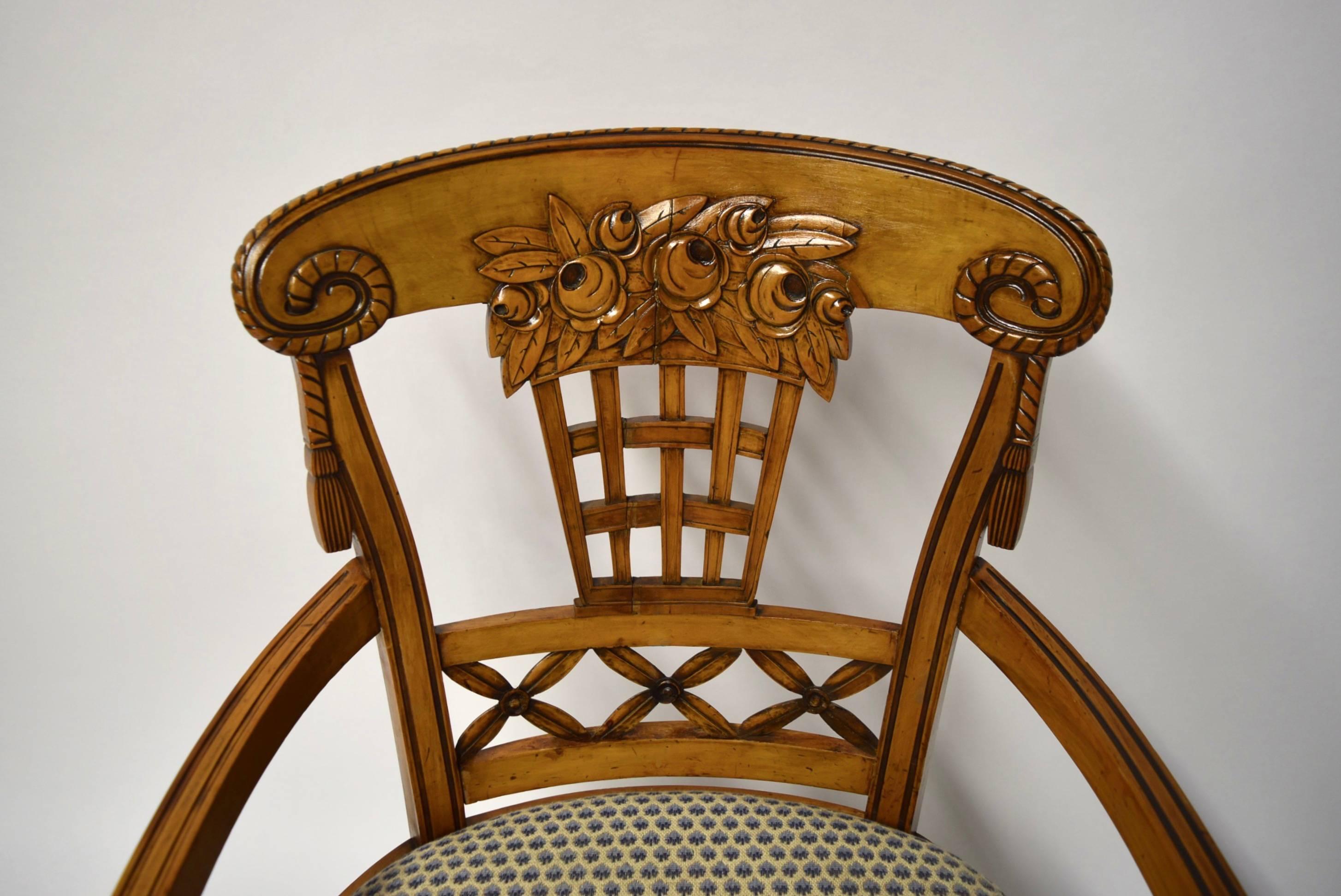 Ten Dining Chairs by André Groult, France, 1912 For Sale 6