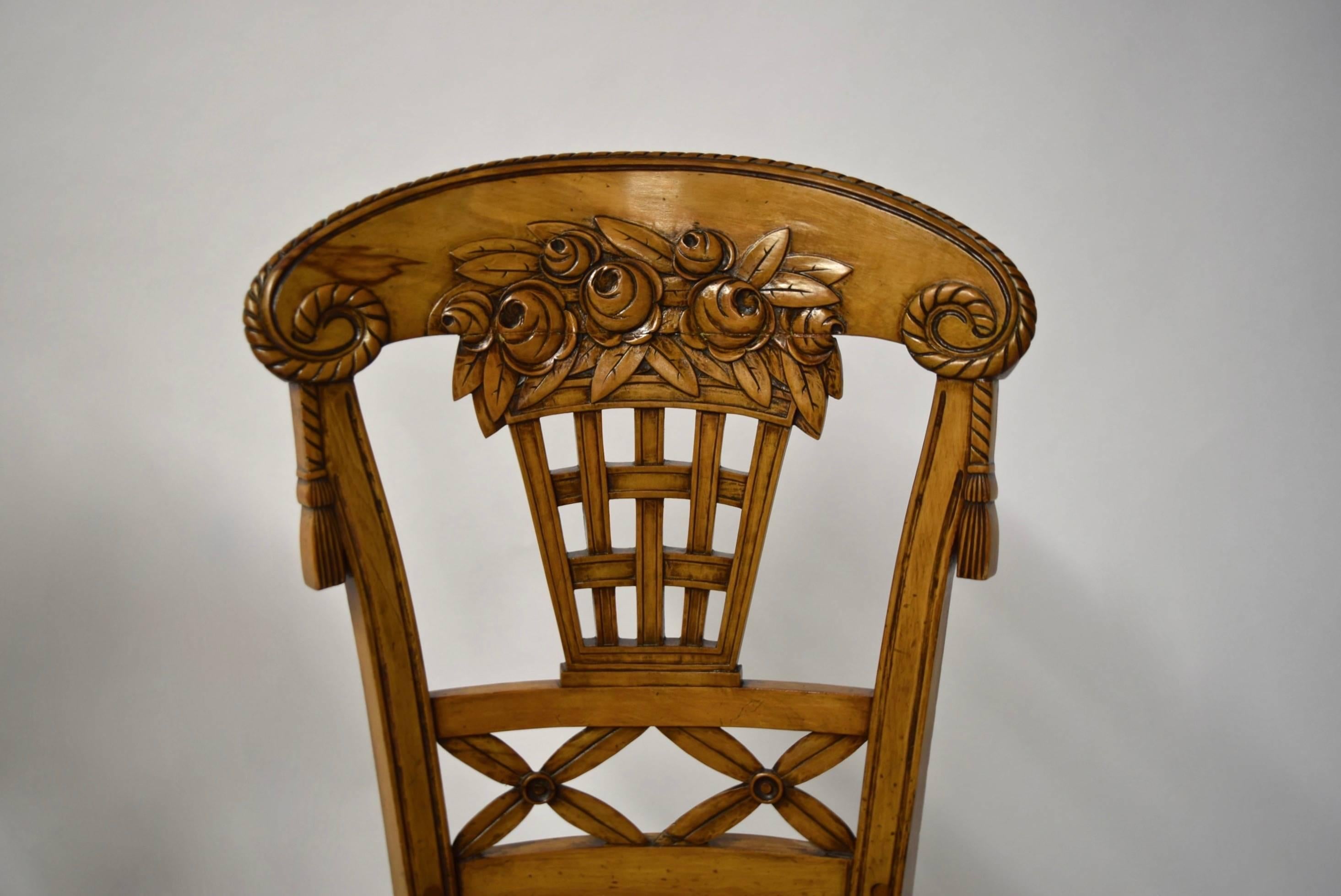 Art Nouveau Ten Dining Chairs by André Groult, France, 1912 For Sale