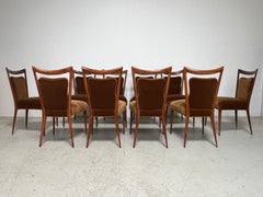 Diez sillas de comedor de Mario Gottardi y Melchiorre Bega