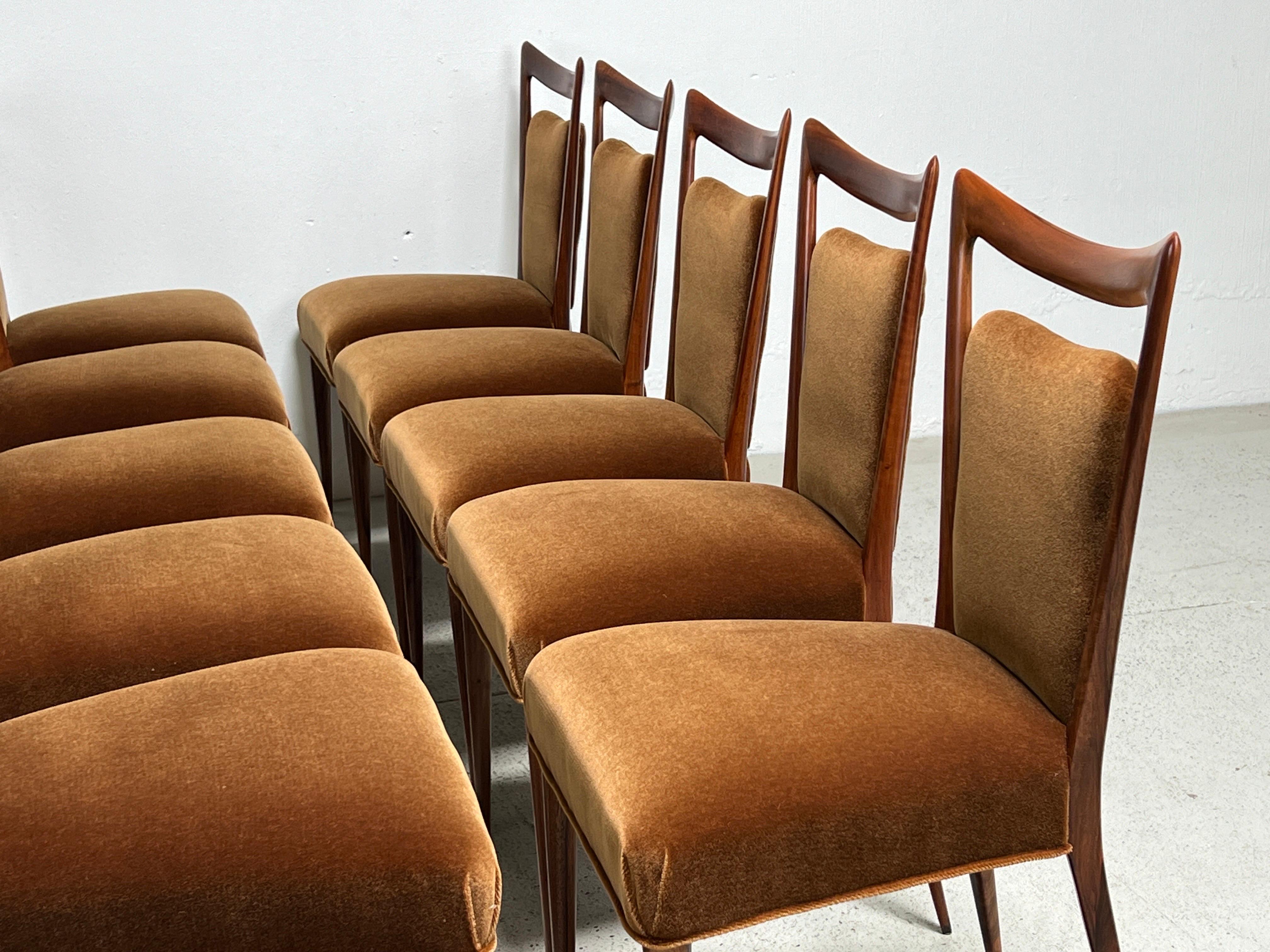 Mid-20th Century Ten Dining Chairs by Mario Gottardi & Melchiorre Bega