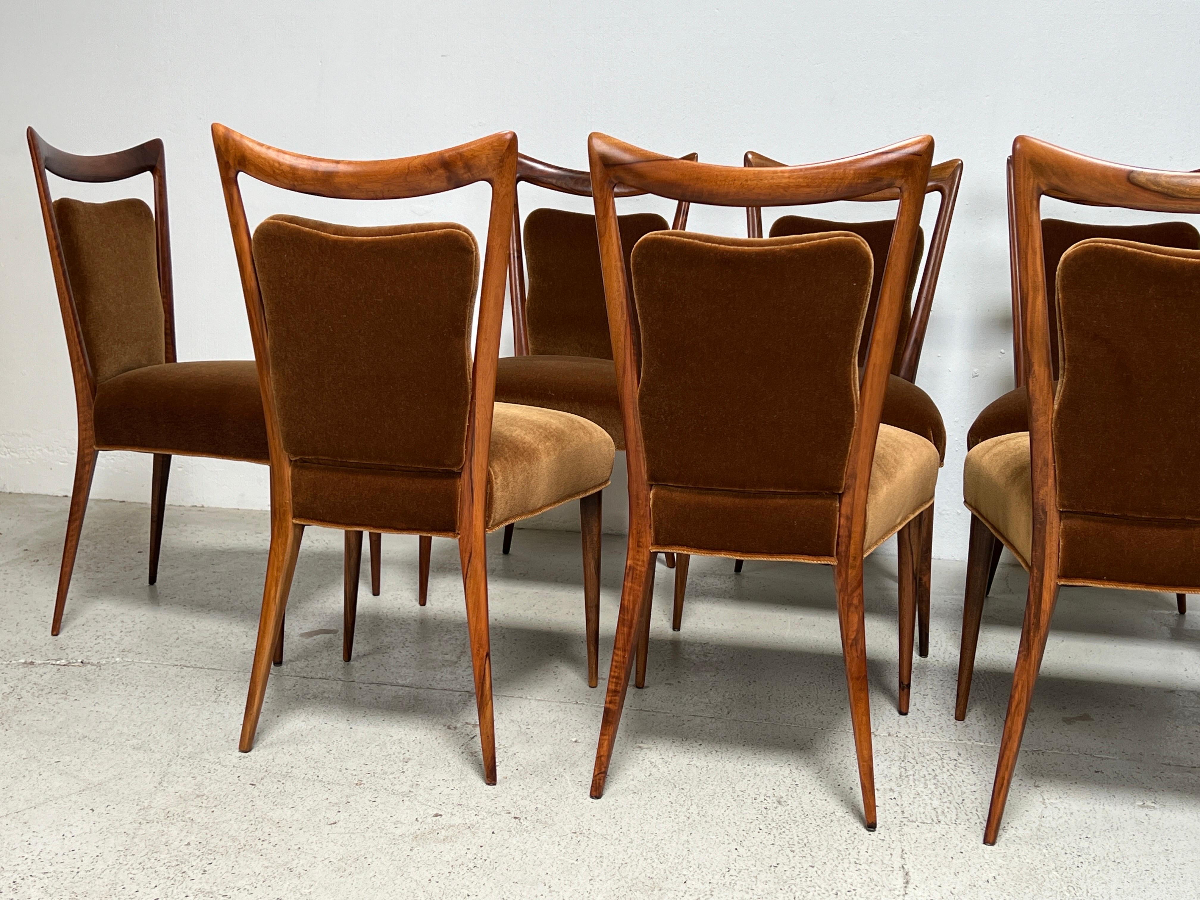 Mohair Ten Dining Chairs by Mario Gottardi & Melchiorre Bega