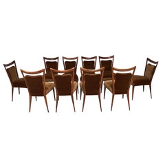 Ten Dining Chairs by Mario Gottardi & Melchiorre Bega
