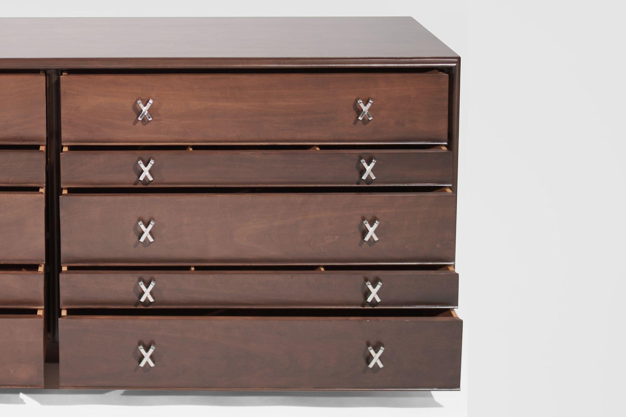 Ten Drawer Dresser by Paul Frankl, C. 1950s For Sale 3