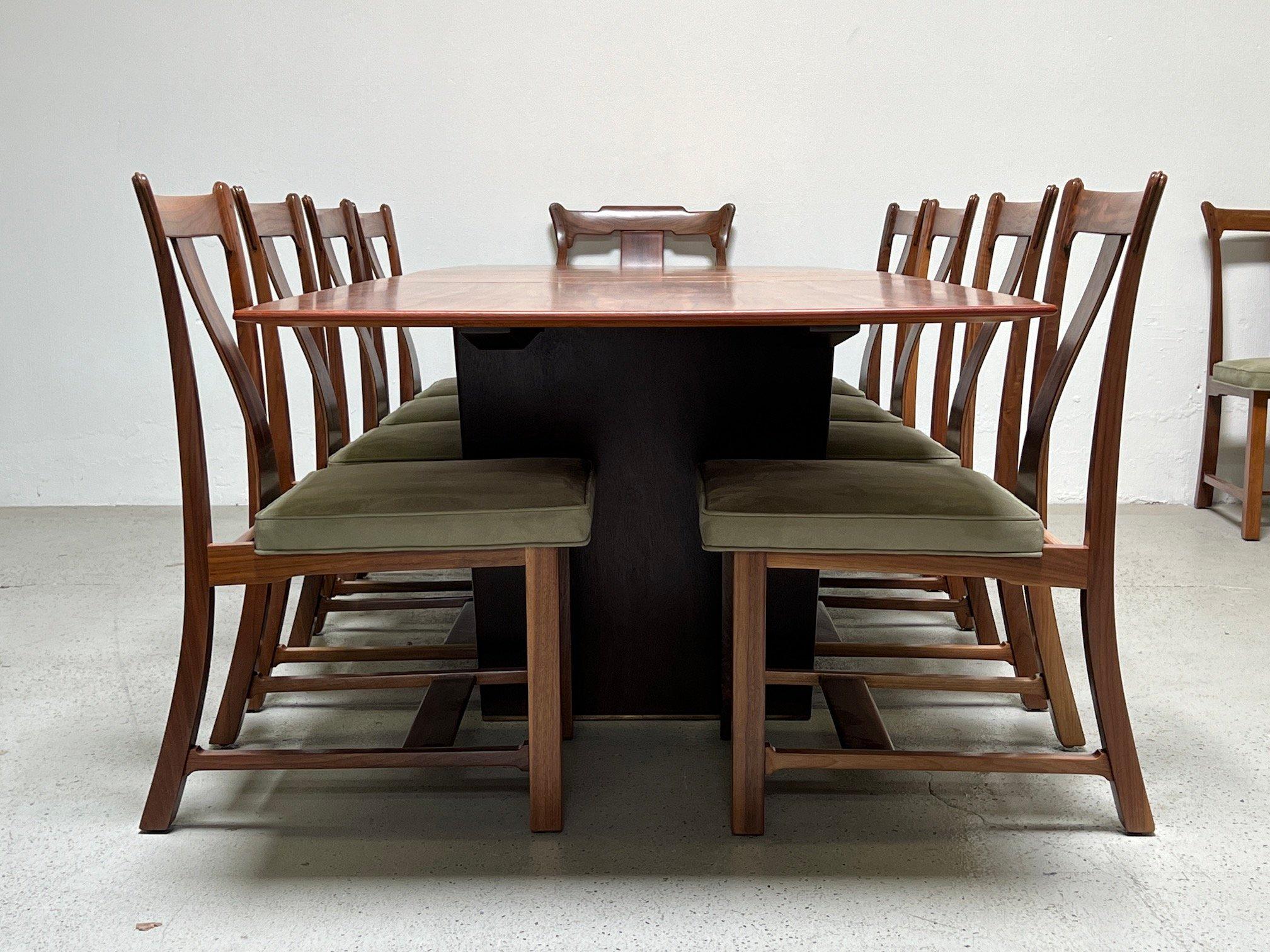 Palissandro Dieci sedie da pranzo Dunbar Greene & Greene di Edward Wormley in vendita