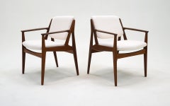 Diez sillas de comedor modernas danesas de teca Elle y Ella, de Arne Vodder. Excelente.