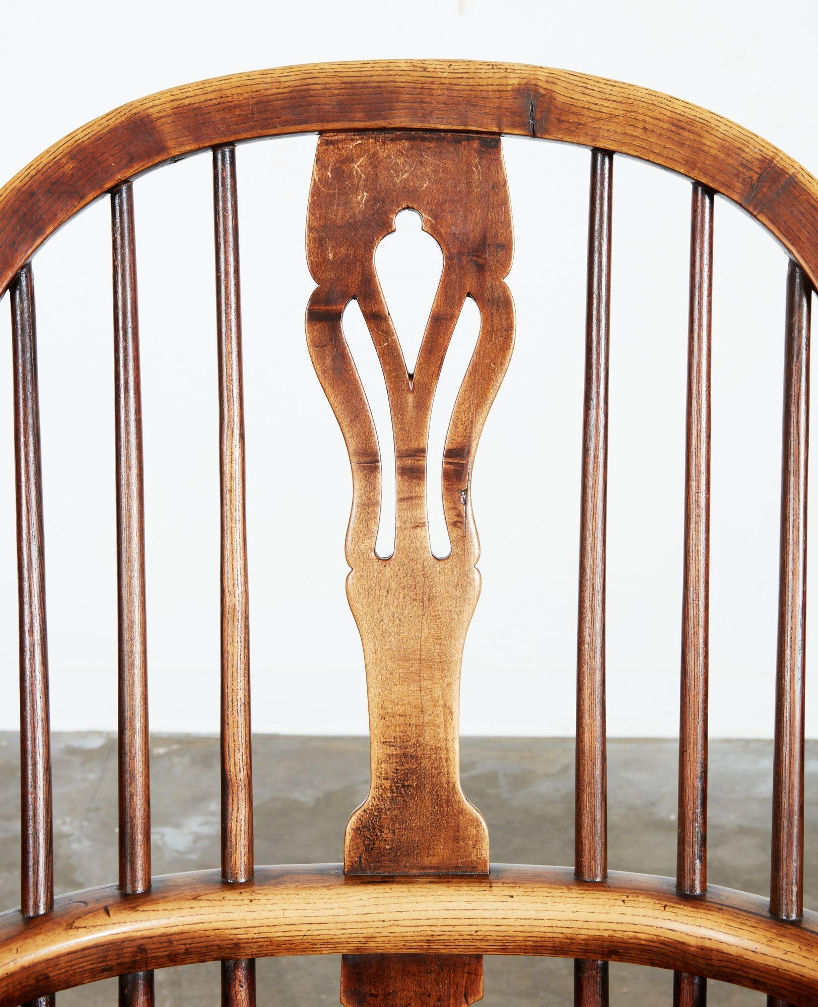 Ten English High Back Windsor Armchairs For Sale 11