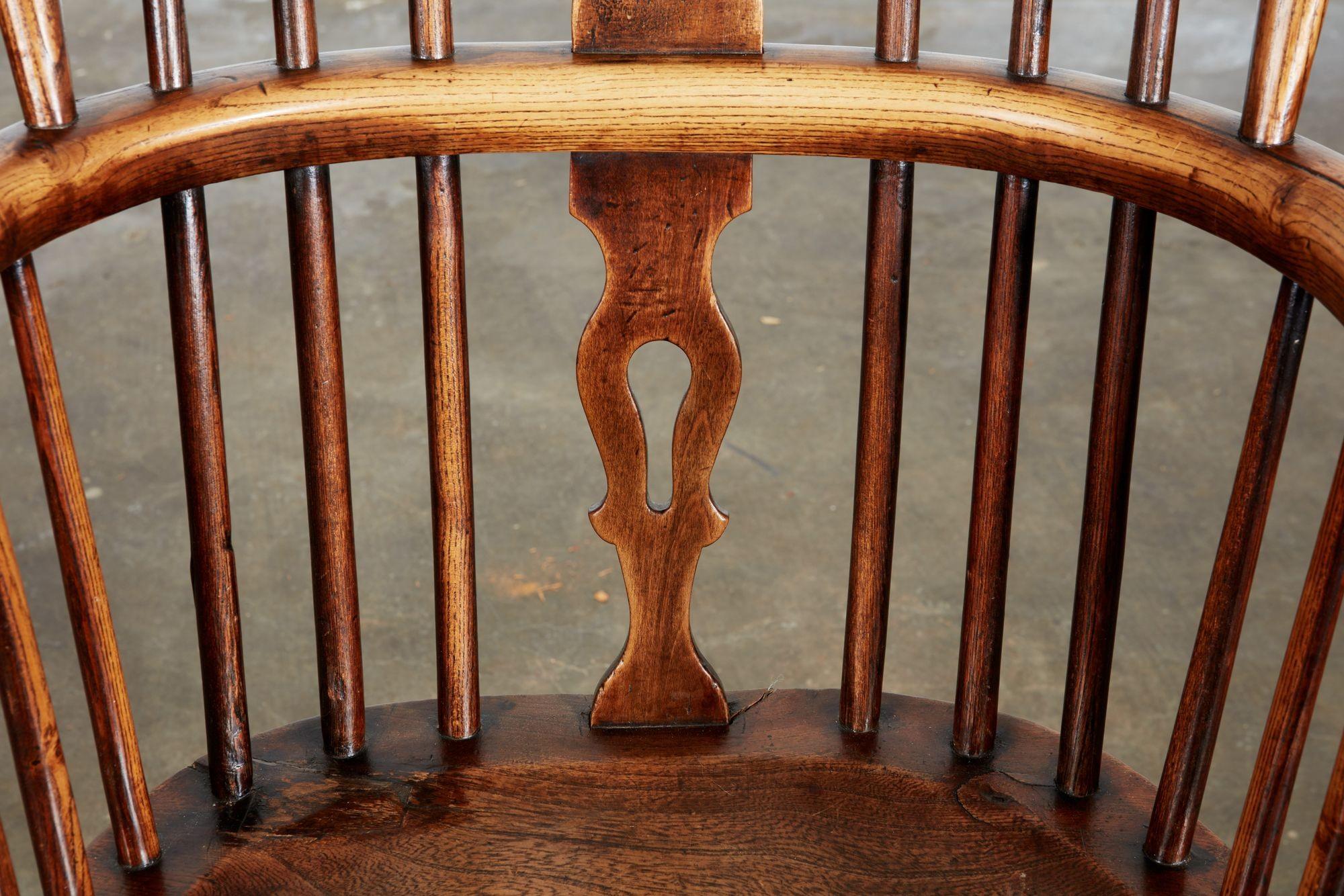 Ten English High Back Windsor Armchairs For Sale 12