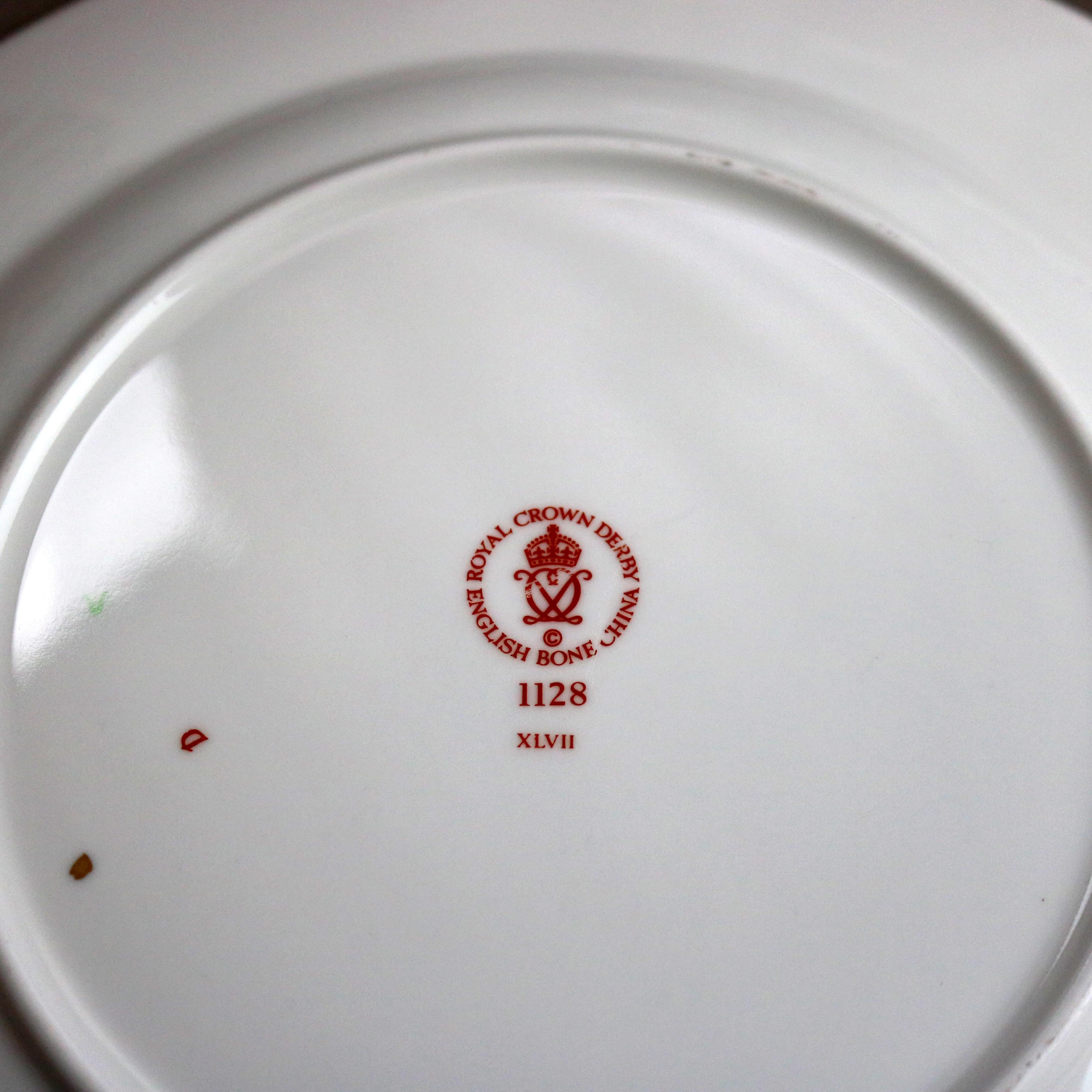 Ten English Royal Crown Derby Old Imari Bone China Plates with Seal 20thC 2