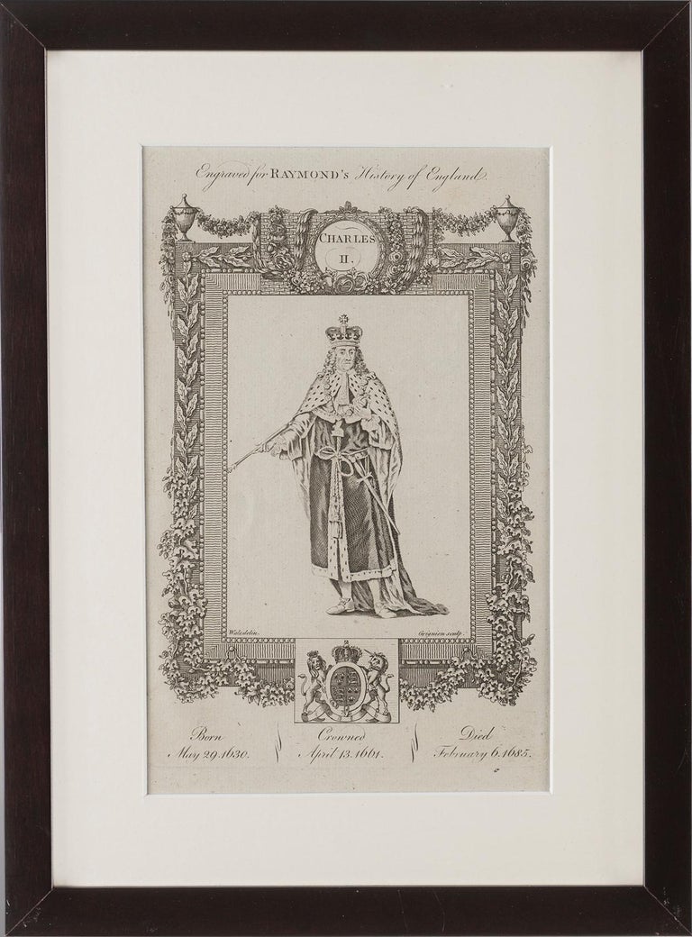 Ten Engravings 18th Century by Grignion Depicting English Kings For